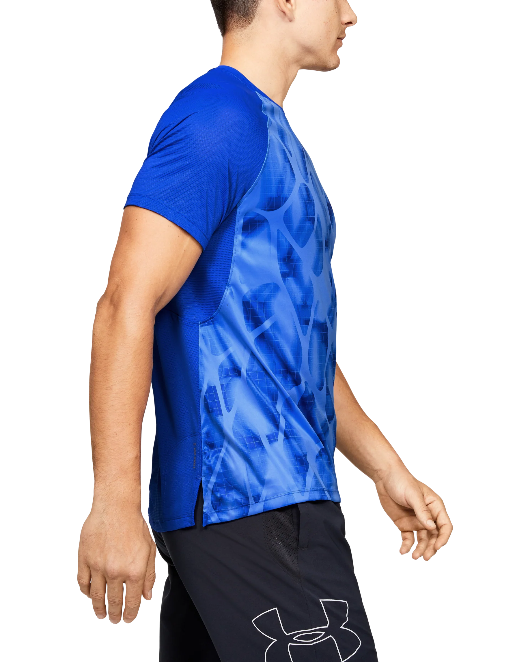 Men's UA Qualifier Iso-Chill Printed Run Short Sleeve - Image 8