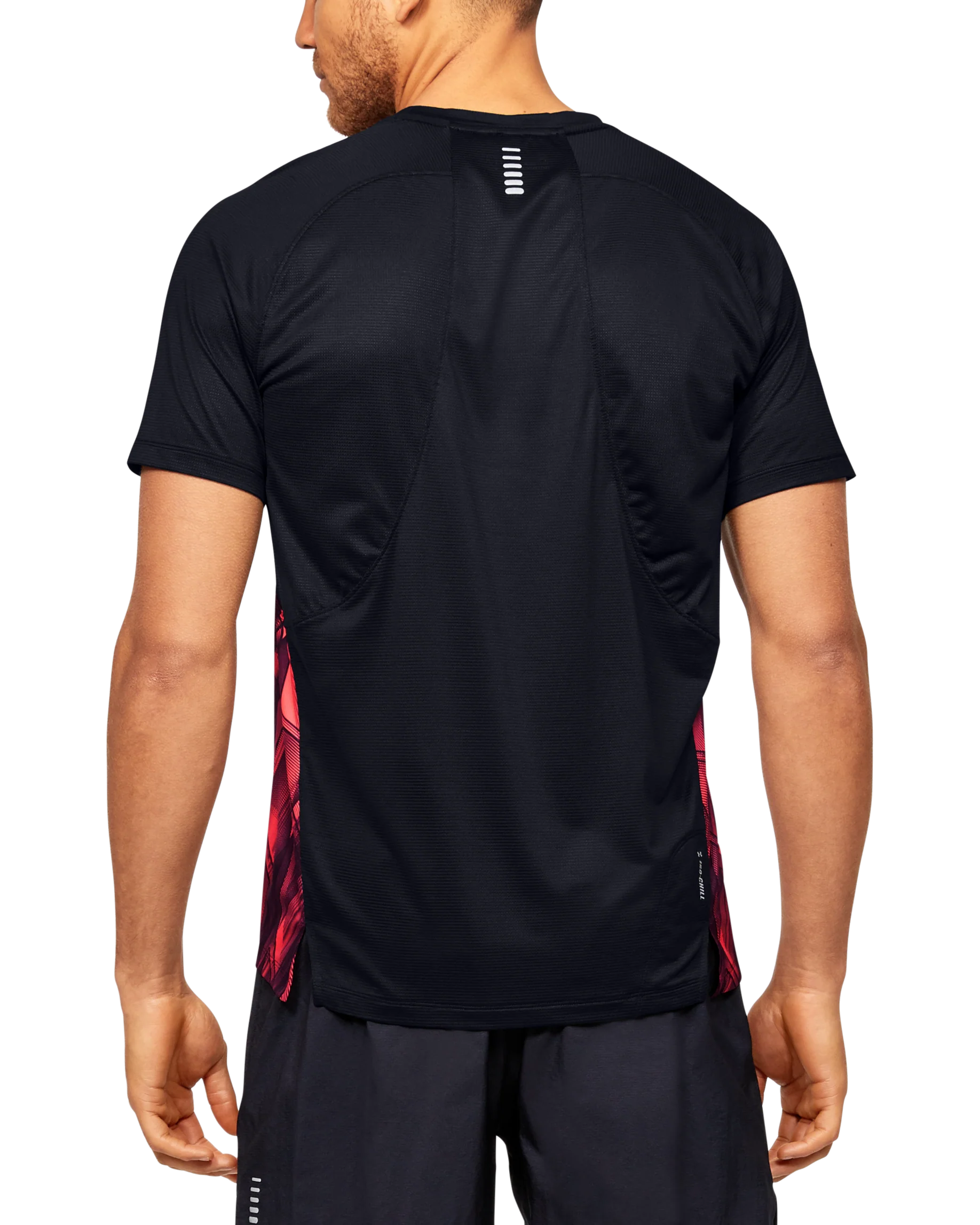 Men's UA Qualifier Iso-Chill Printed Run Short Sleeve - Image 2