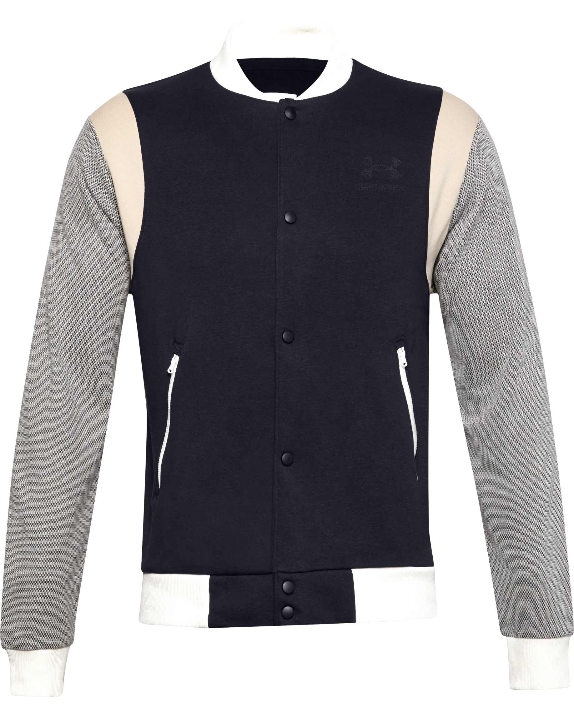 Men's UA Rival Fleece AMP Varsity Bomber Jacket - Image 4