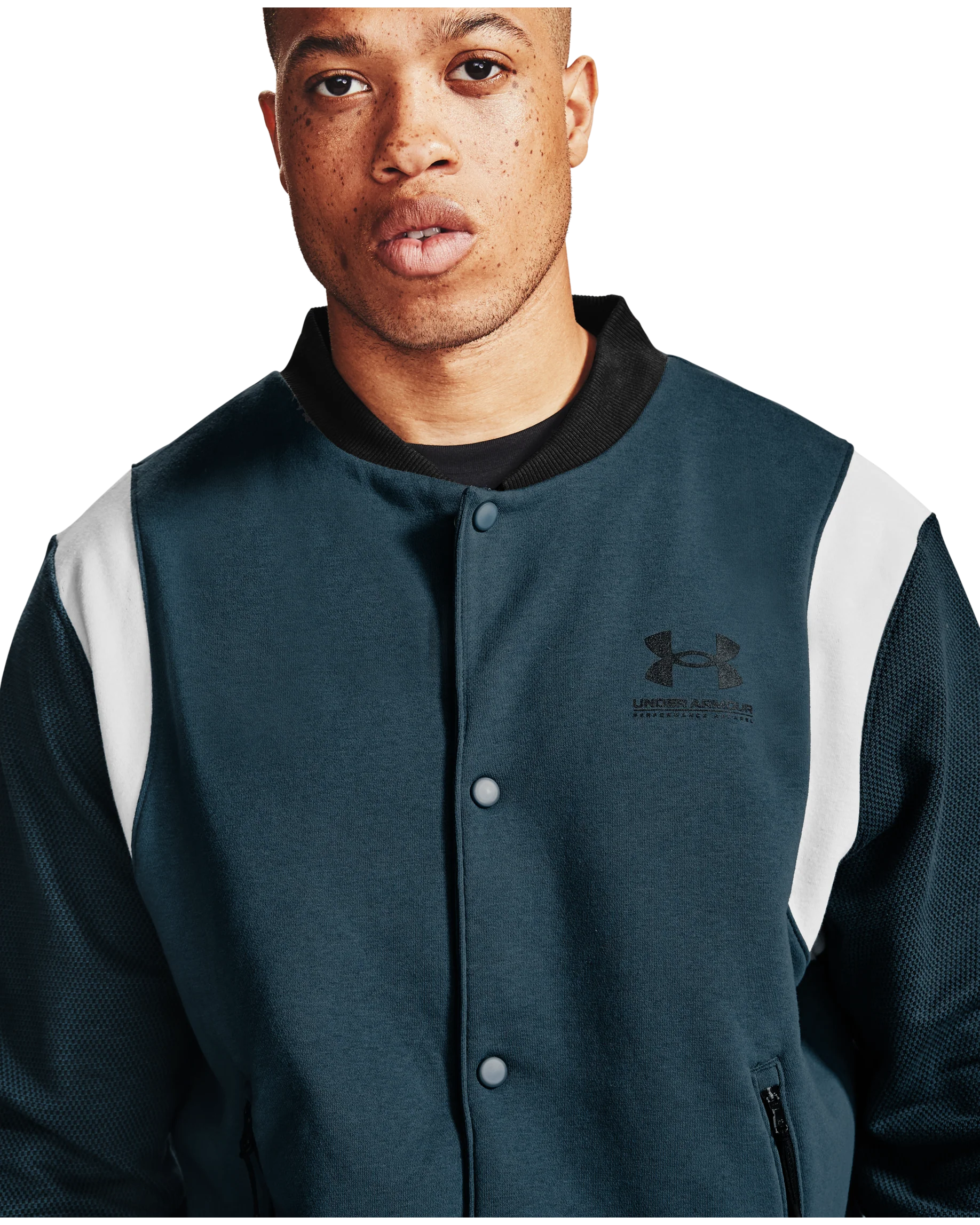Men's UA Rival Fleece AMP Varsity Bomber Jacket