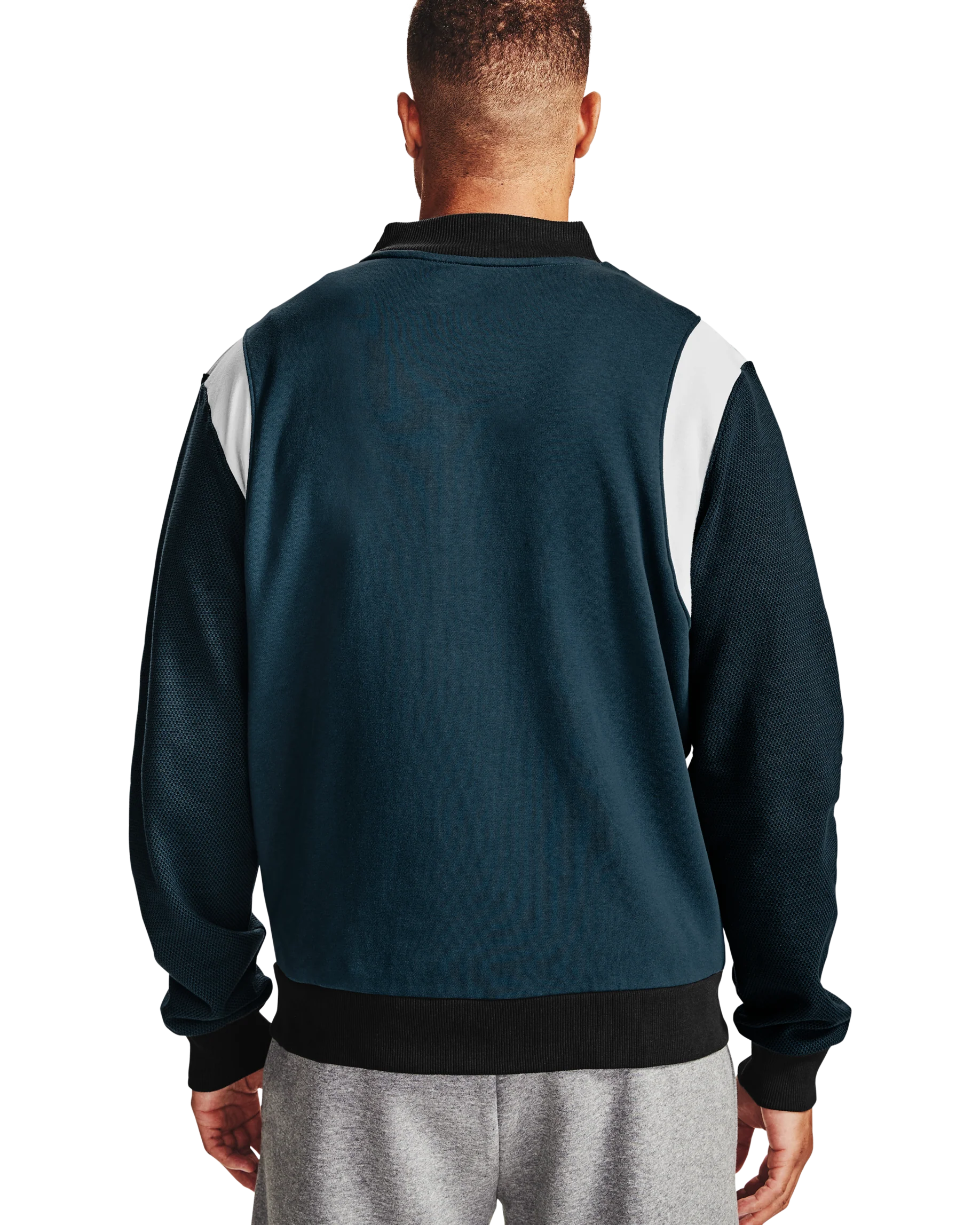 Men's UA Rival Fleece AMP Varsity Bomber Jacket - Image 2