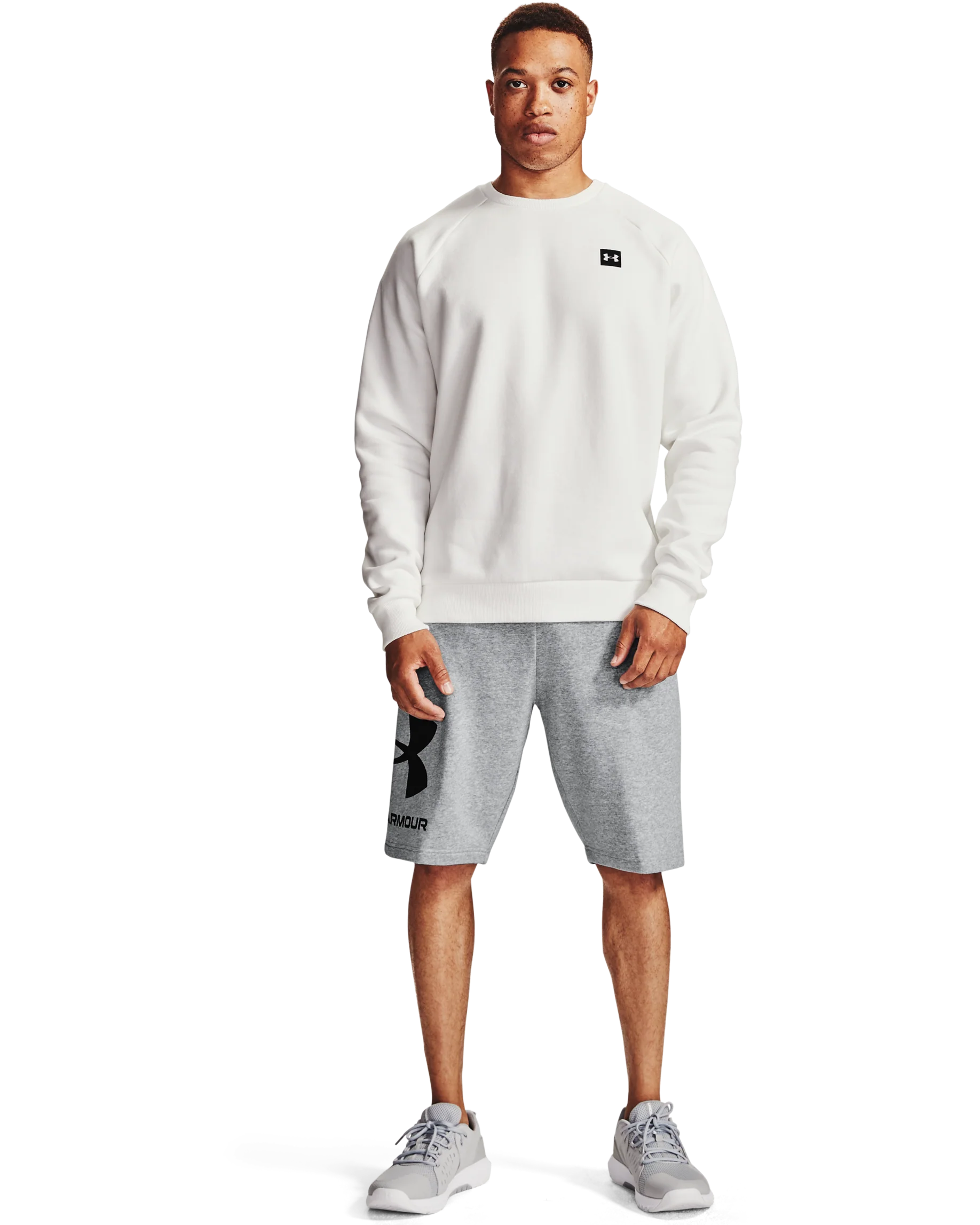 Men's UA Rival Fleece Big Logo Shorts - Image 3