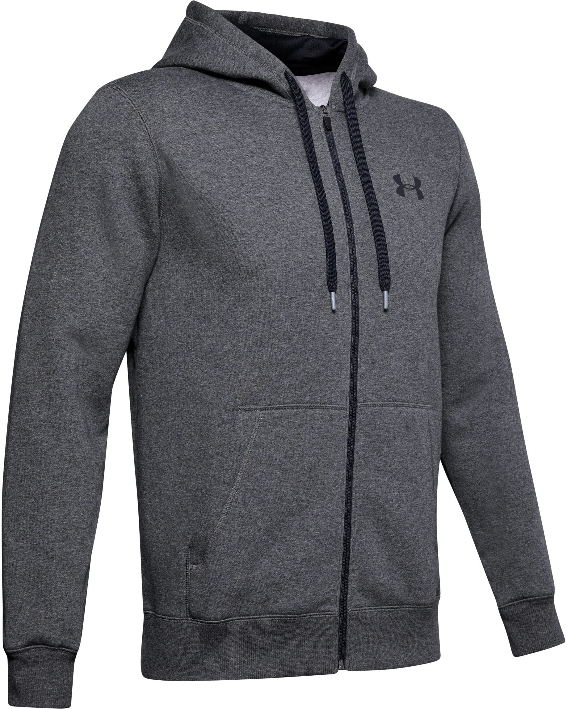 Men's UA Rival Fleece Fitted Full Zip Hoodie - Image 4