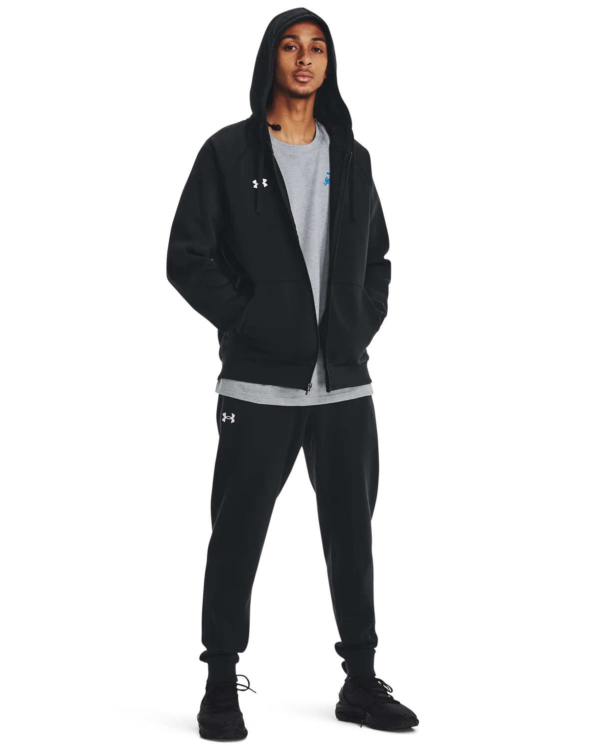 Men's UA Rival Fleece Full-Zip Hoodie - Image 3