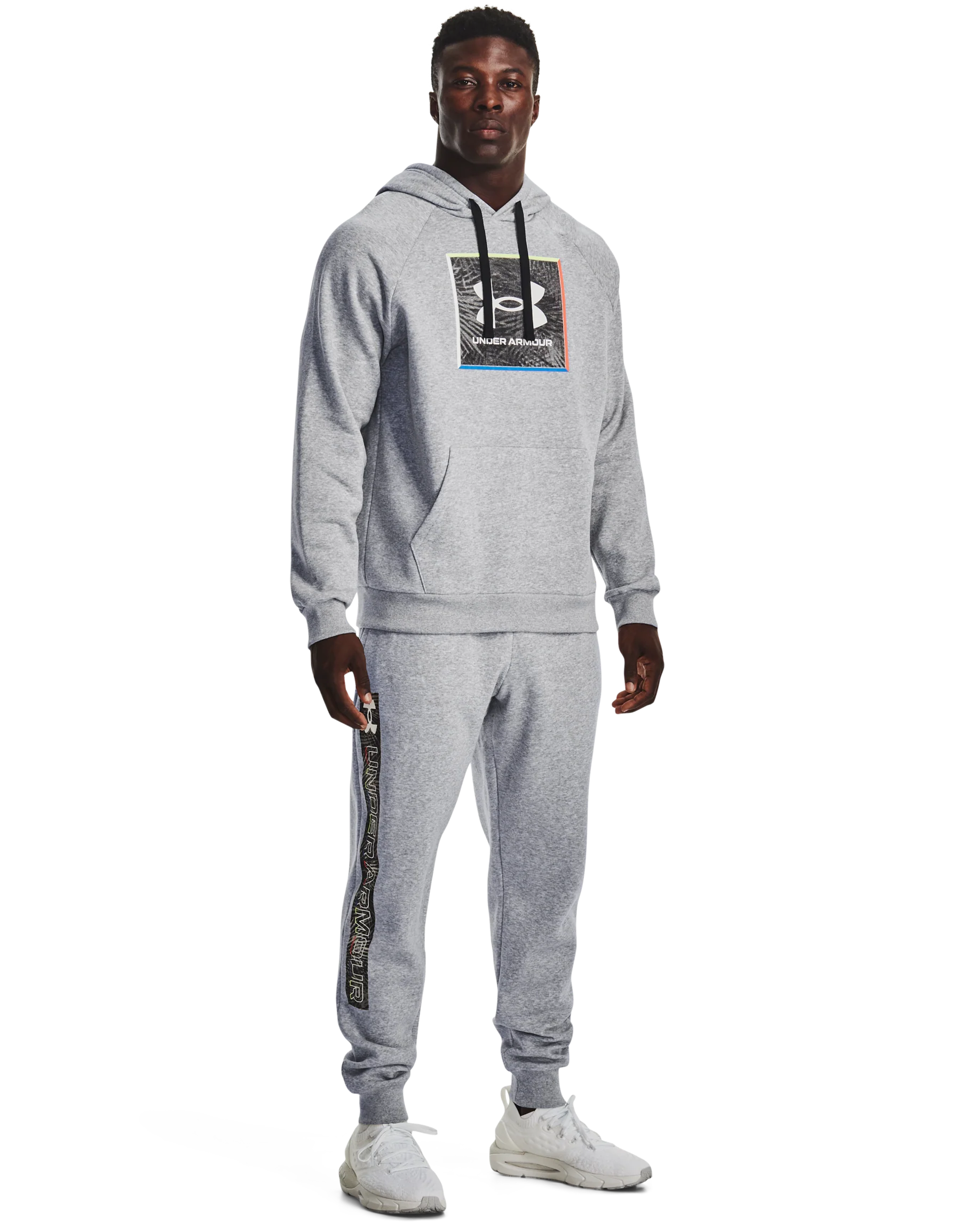 Men's UA Rival Fleece Graphic Joggers - Image 3