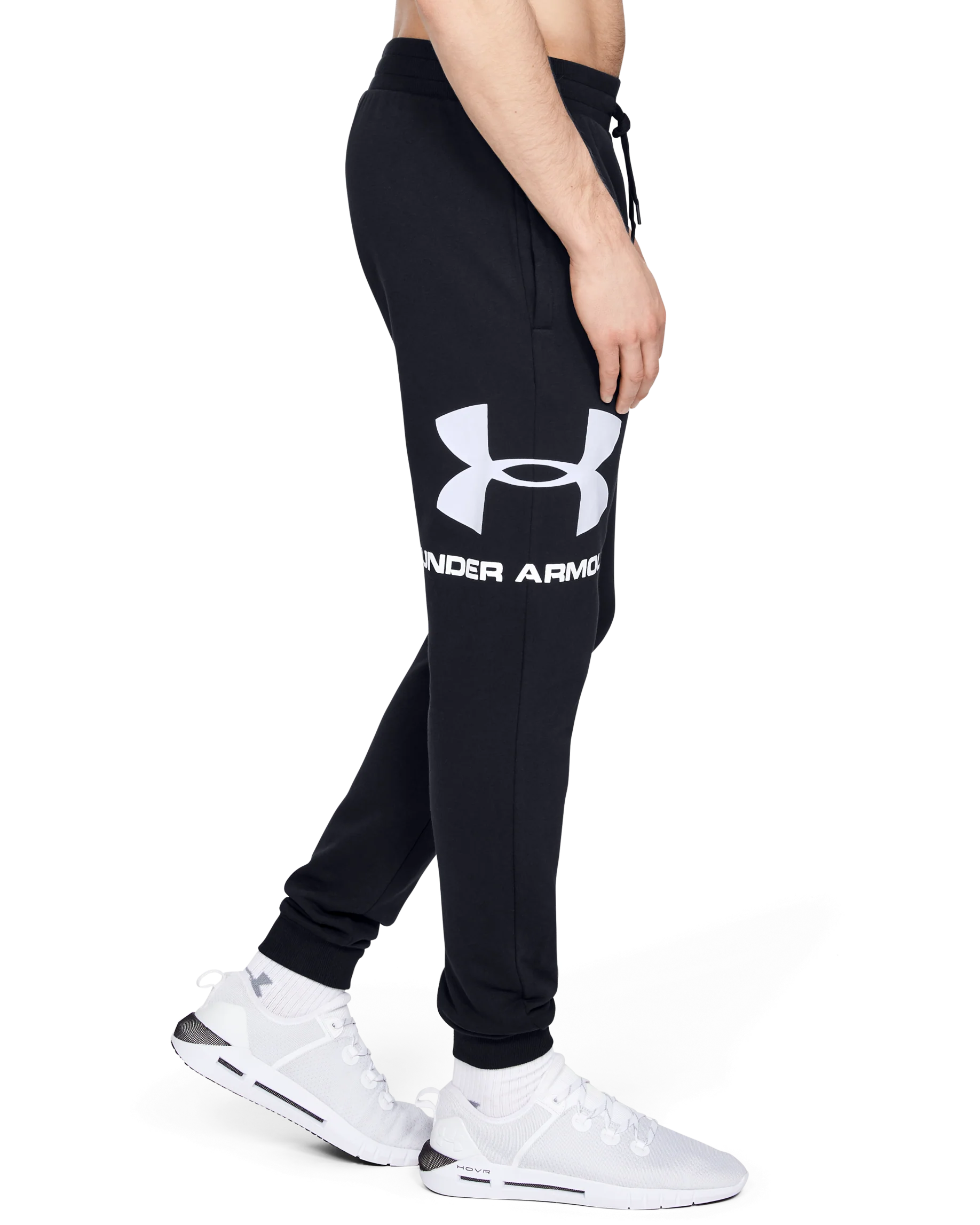 Mens' Ua Rival Fleece Logo Joggers - Image 6