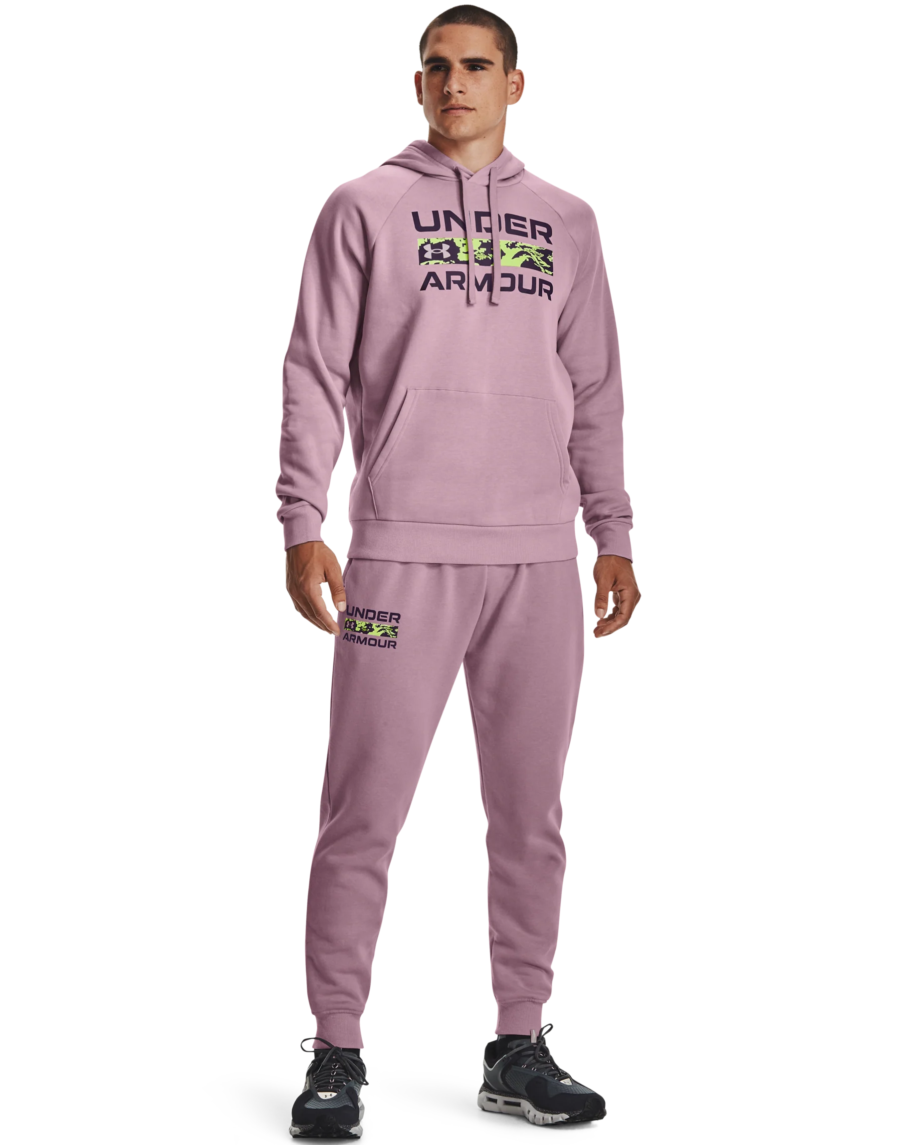 Men's UA Rival Fleece Signature Joggers - Image 3