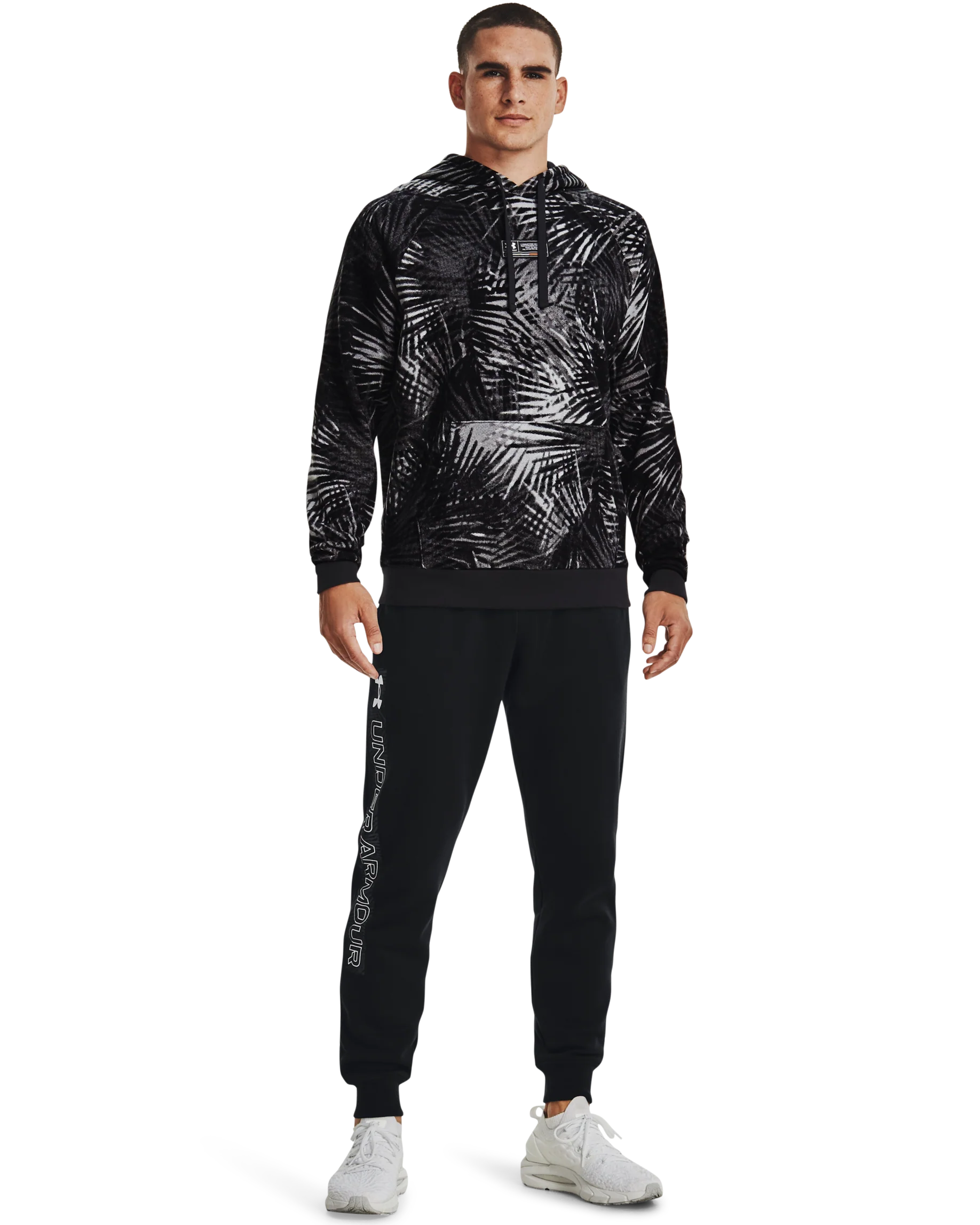 Men's UA Rival Fleece Sport Palm Hoodie - Image 3
