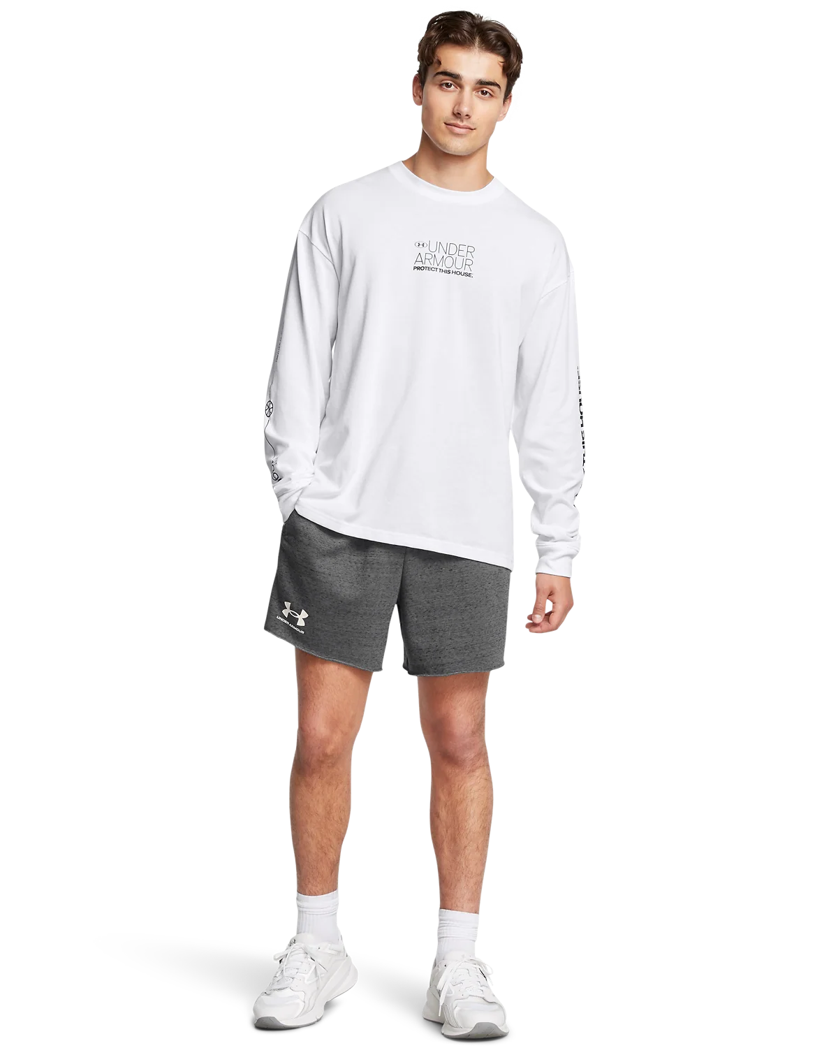 Men's UA Rival Terry 6inch Shorts - Image 4