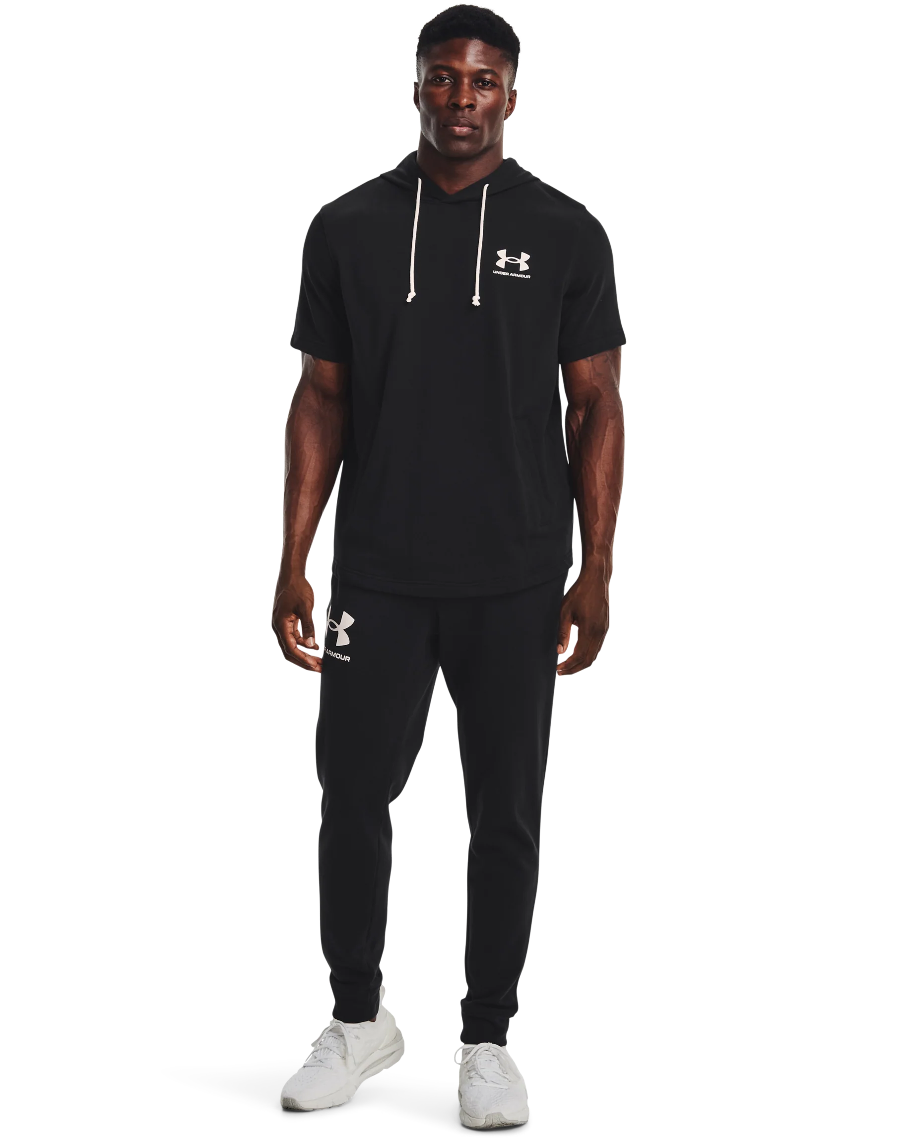 Men's UA Rival Terry Short Sleeve Hoodie - Image 3
