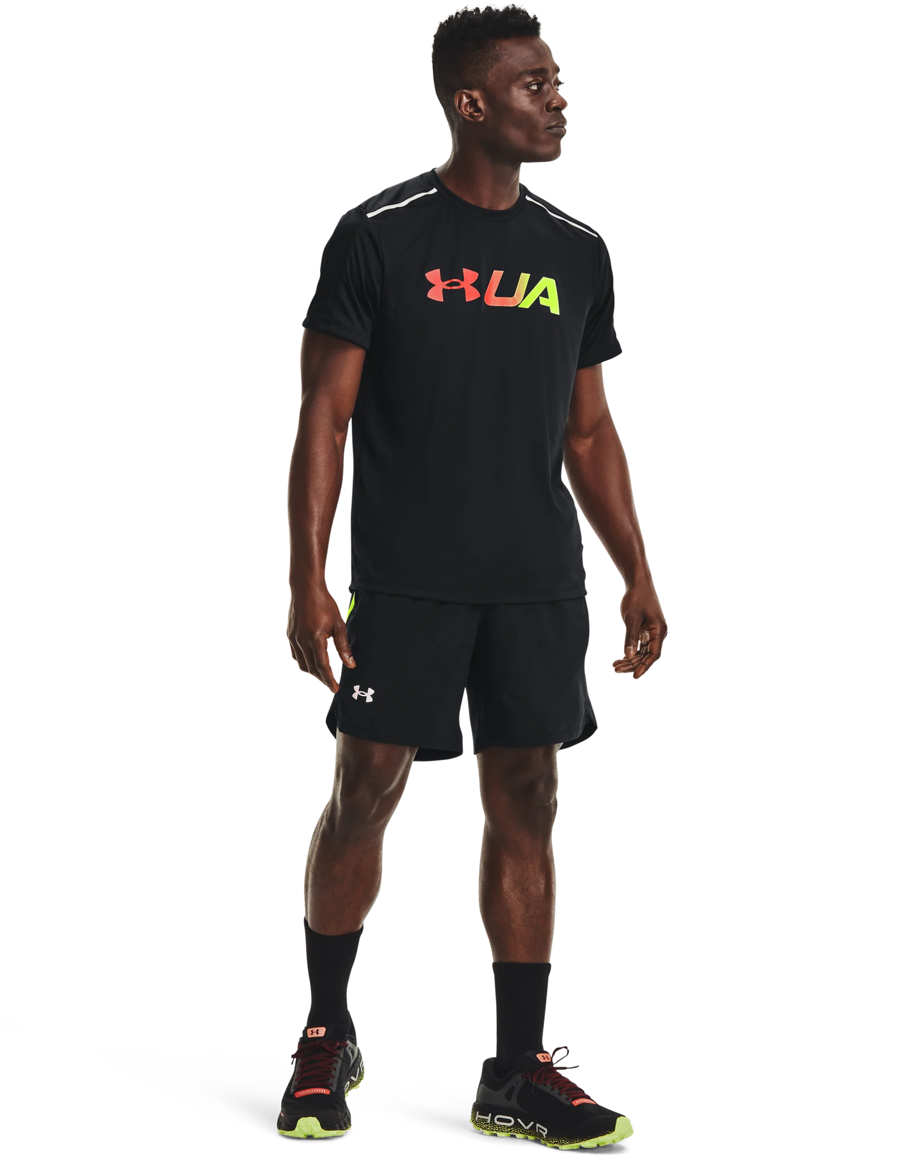 Men's UA Run Graphic Print Fill Short Sleeve - Image 3