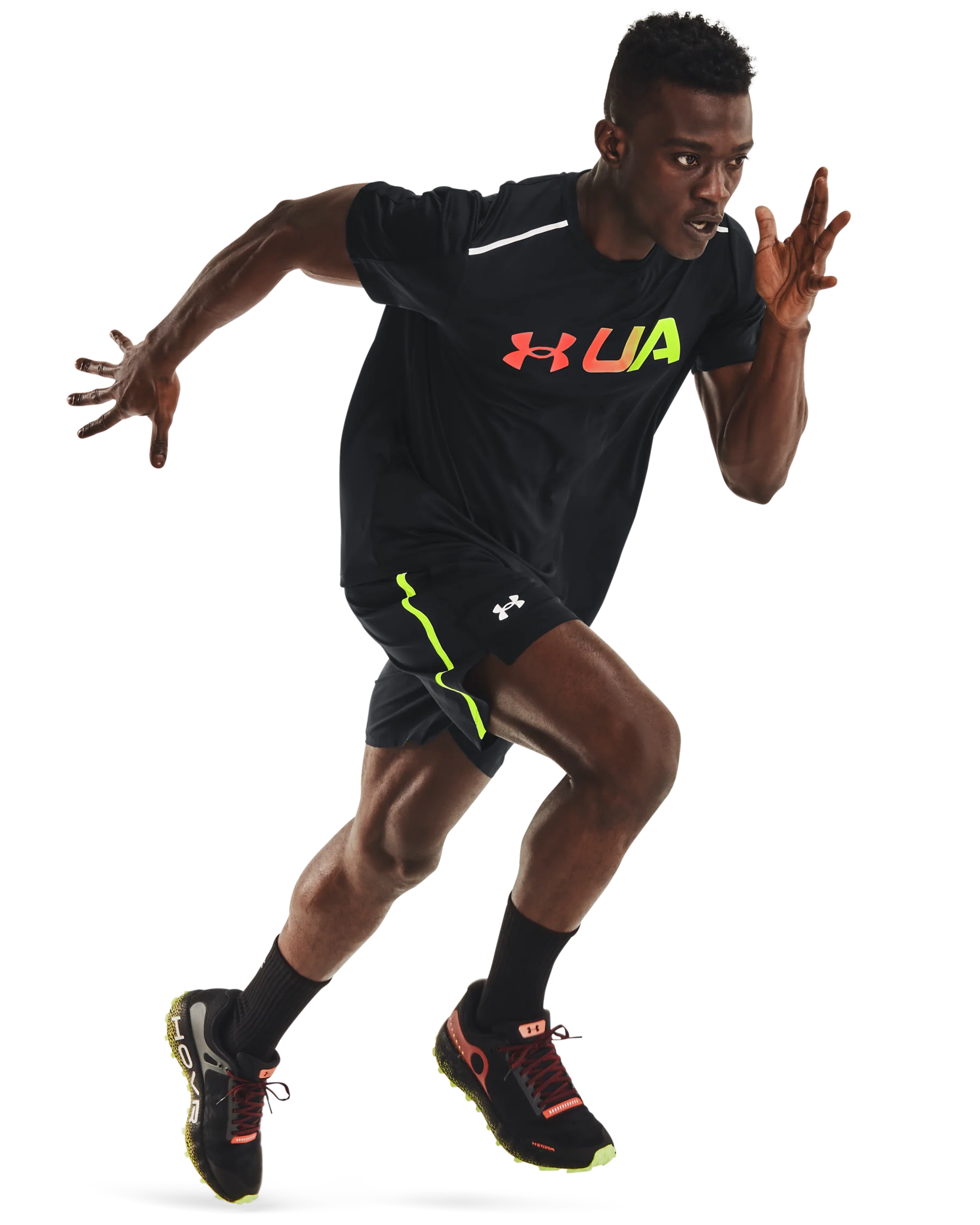 Men's UA Run Graphic Print Fill Short Sleeve - Image 6