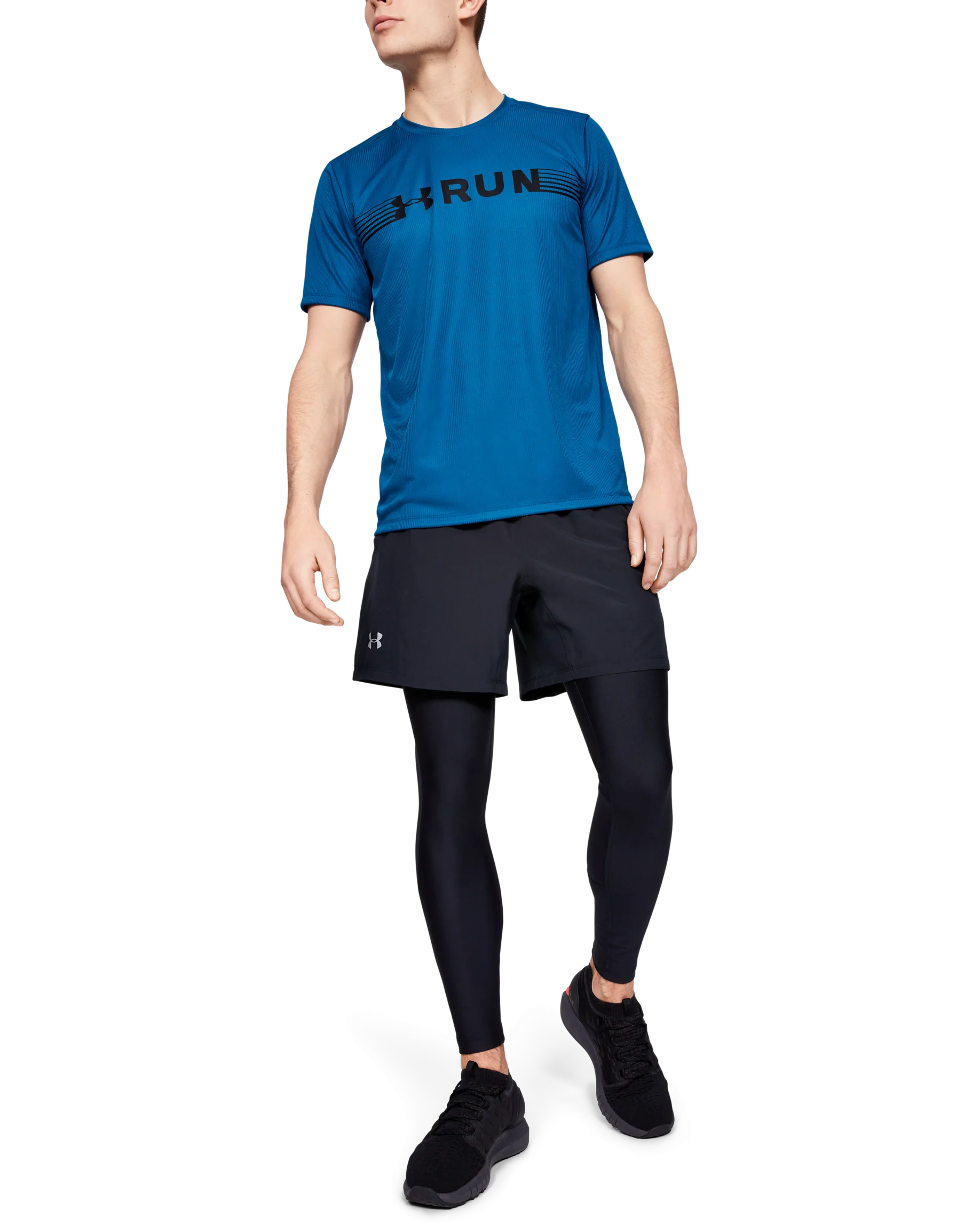 Men's UA Run Warped Short Sleeve Shirt - Image 3