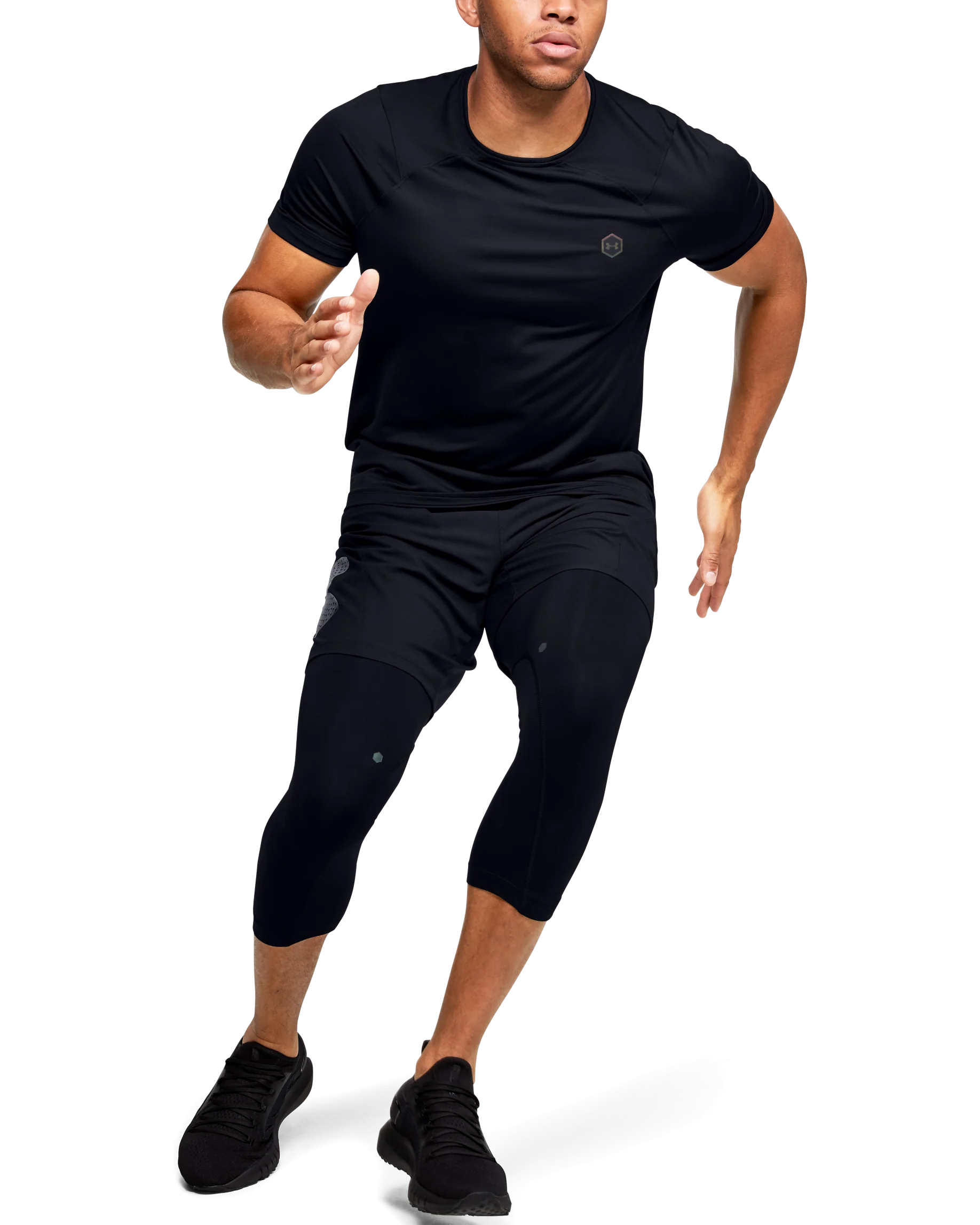 Men's UA RUSH™ HeatGear® Fitted Short Sleeve - Image 3