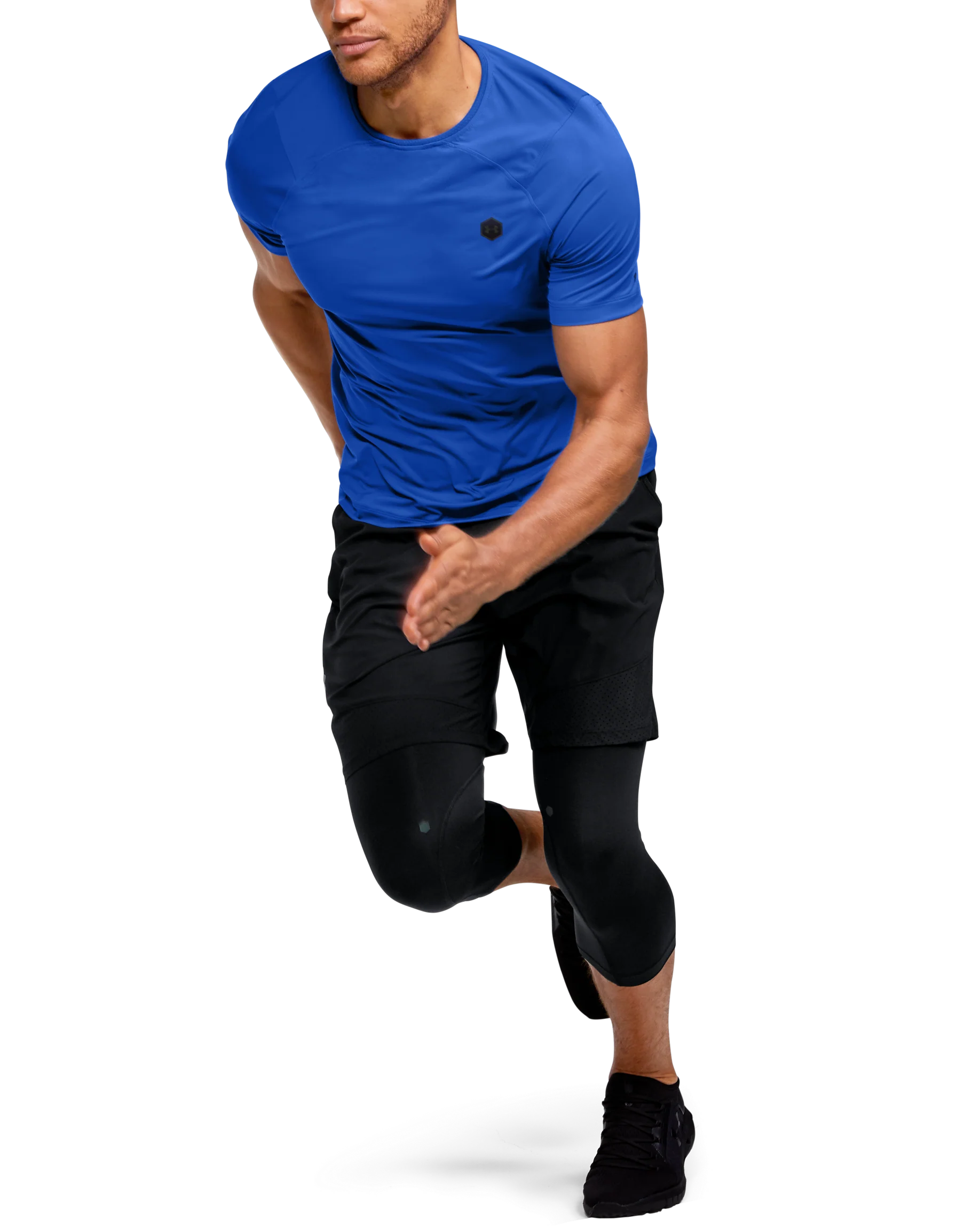 Men's UA RUSH™ HeatGear® Fitted Short Sleeve - Image 3
