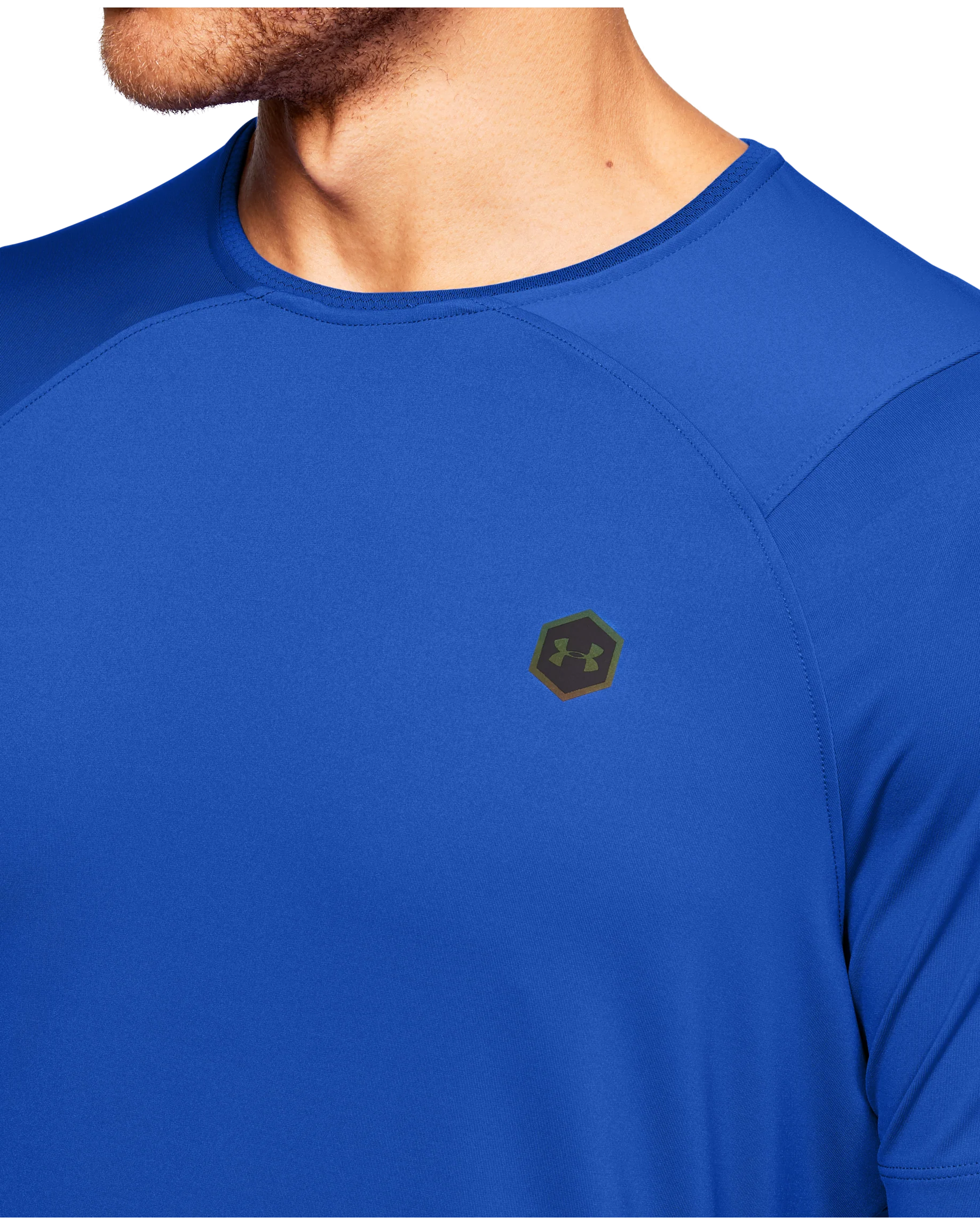 Men's UA RUSH™ HeatGear® Fitted Short Sleeve - Image 5