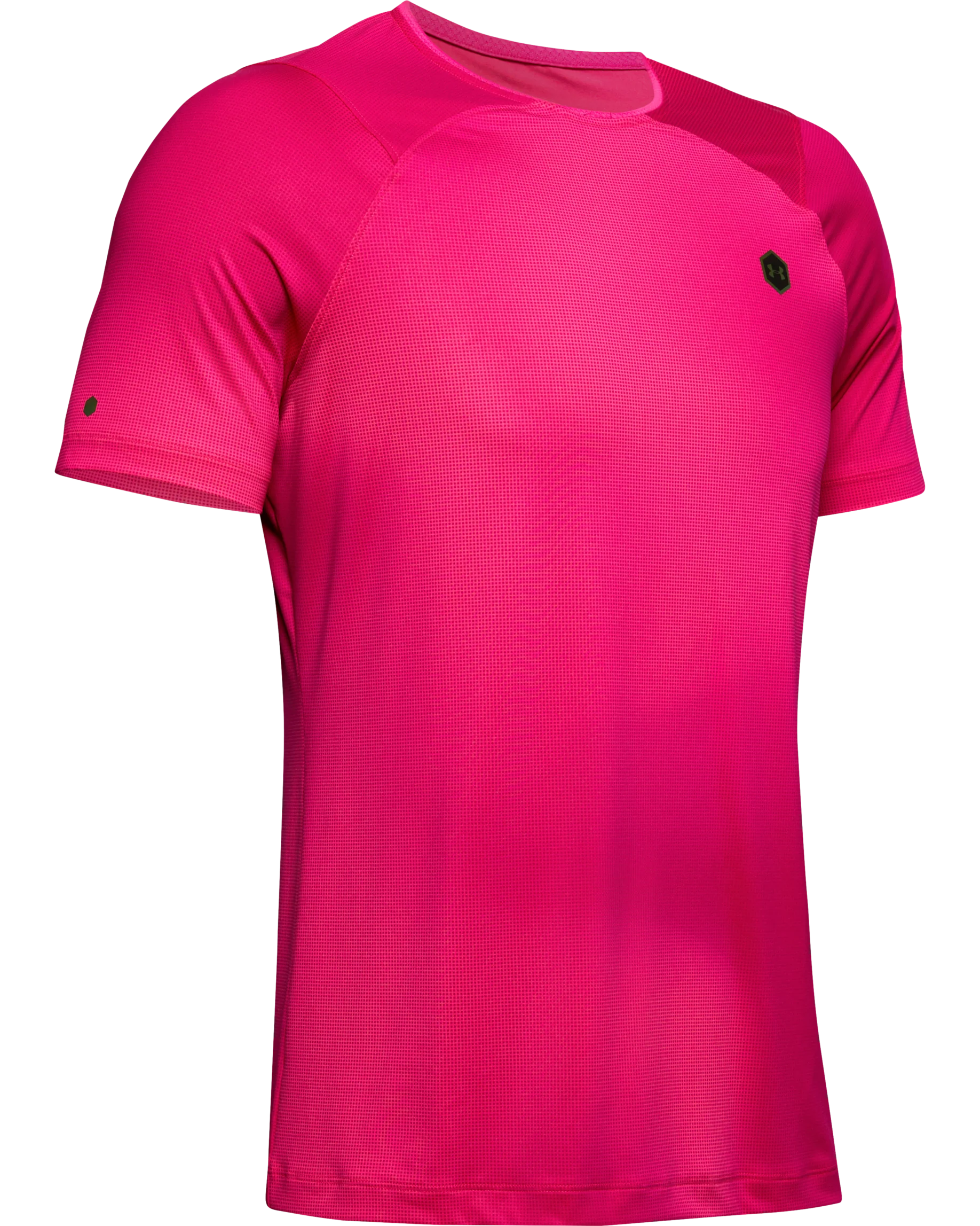 Men's UA RUSH™ HeatGear® Fitted Short Sleeve Printed - Image 4