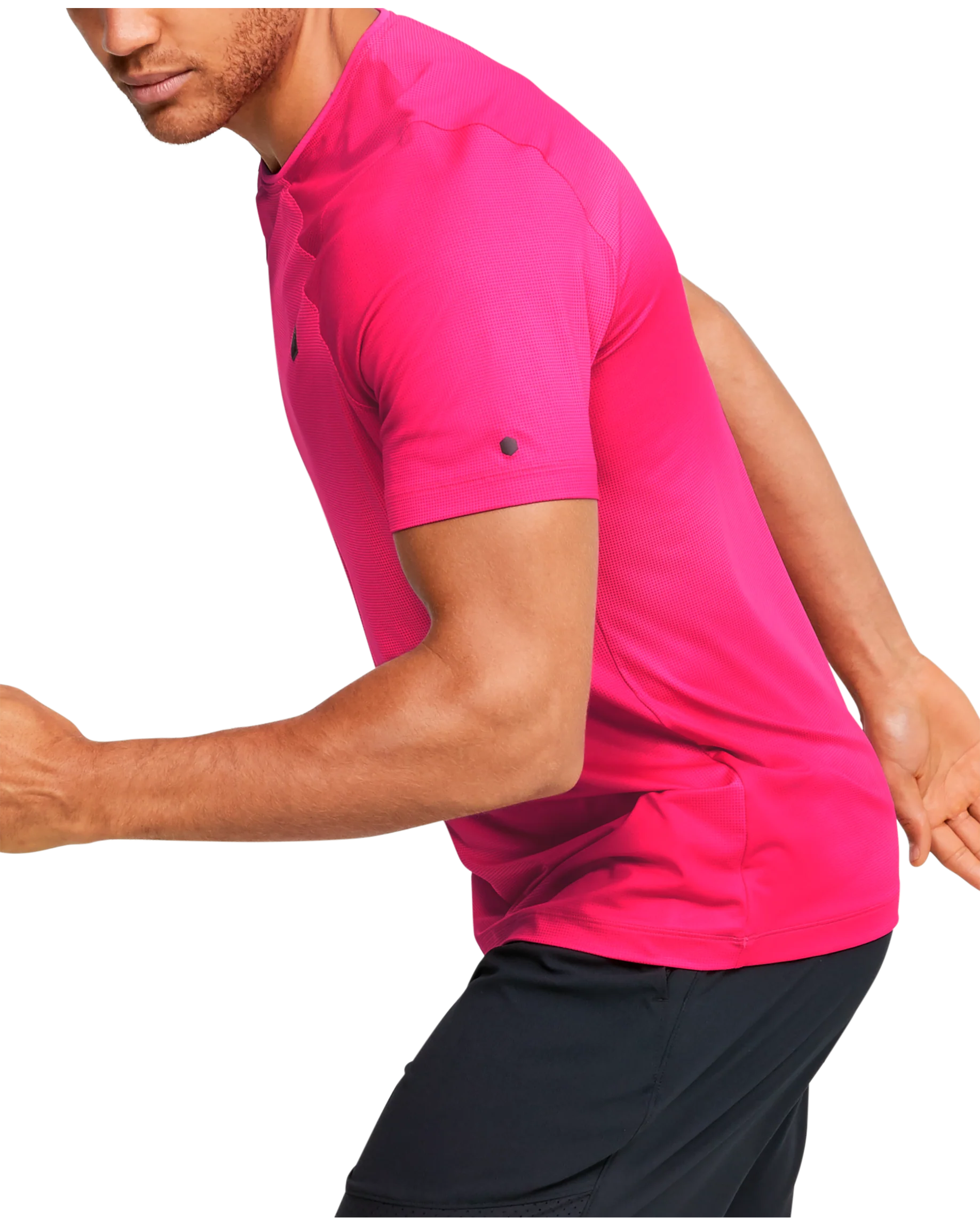 Men's UA RUSH™ HeatGear® Fitted Short Sleeve Printed - Image 9