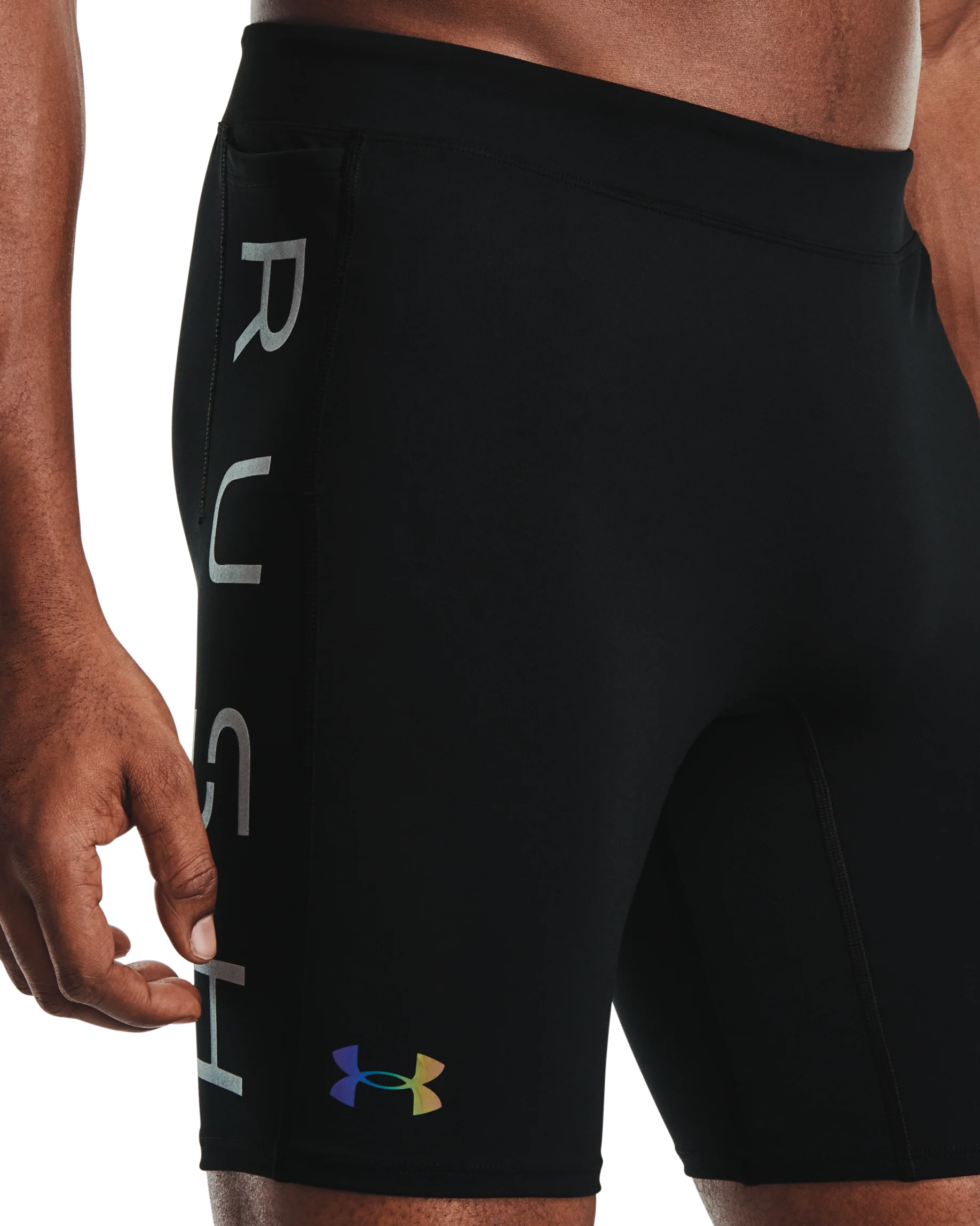 Men's UA RUSH™ Run ½ Tights - Image 8