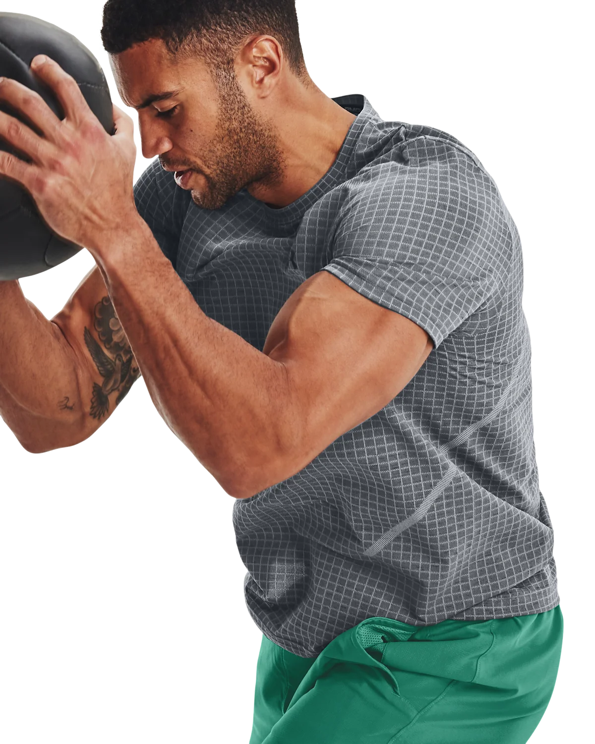 Men's UA Seamless Grid Short Sleeve - Image 2