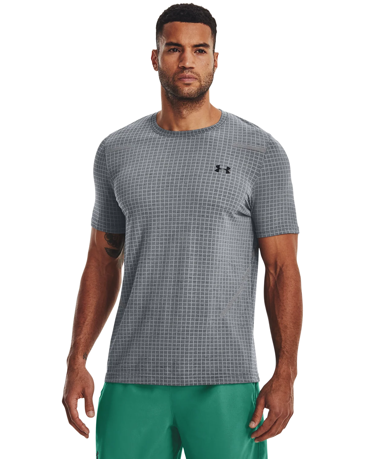 Men's UA Seamless Grid Short Sleeve - Image 8
