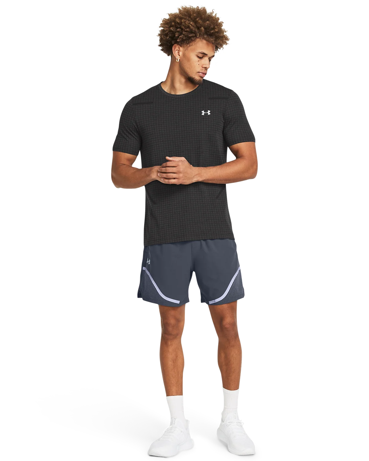 Men's UA Seamless Grid Short Sleeve - Image 3