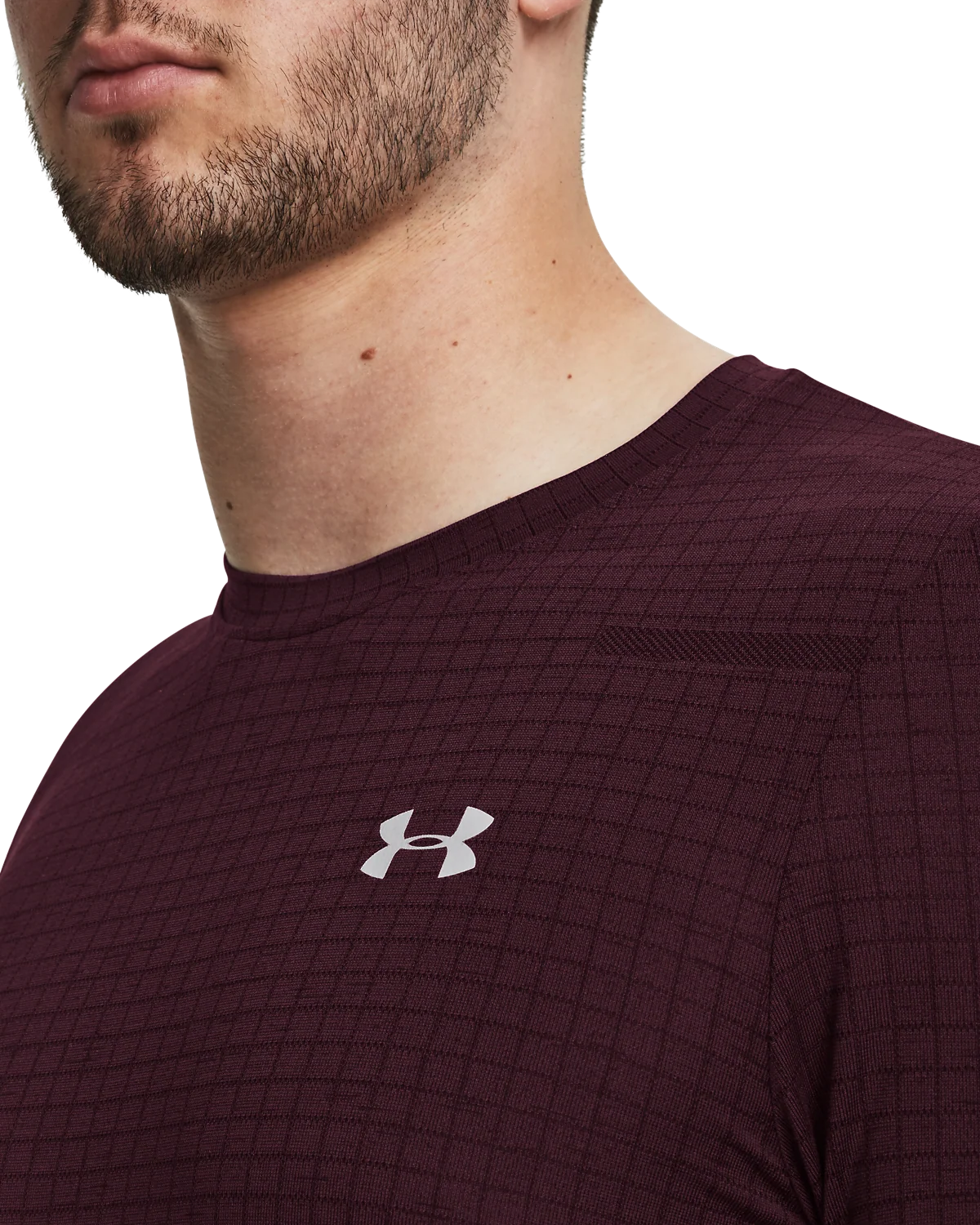 Men's UA Seamless Grid Short Sleeve - Image 5