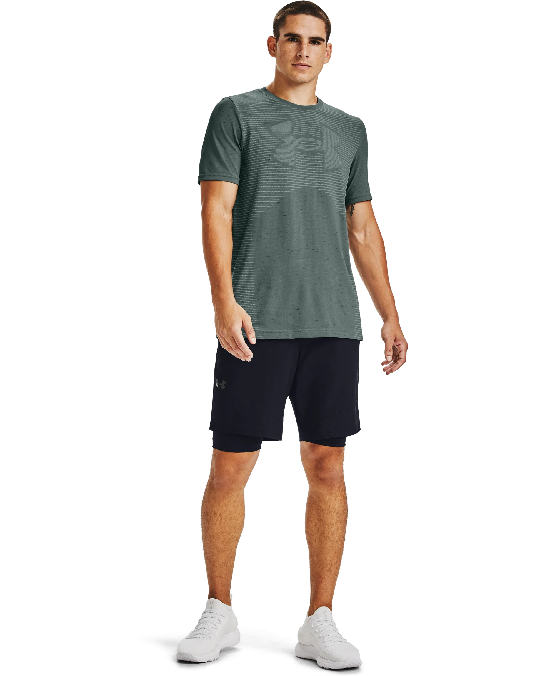 Men's UA Seamless Logo Short Sleeve Shirt - Image 3