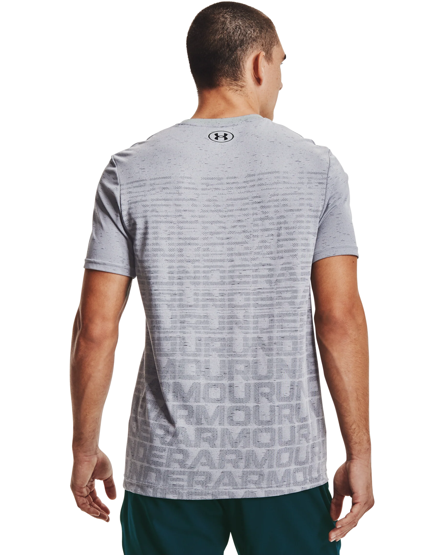 Men's UA Seamless Wordmark Short Sleeve - Image 2