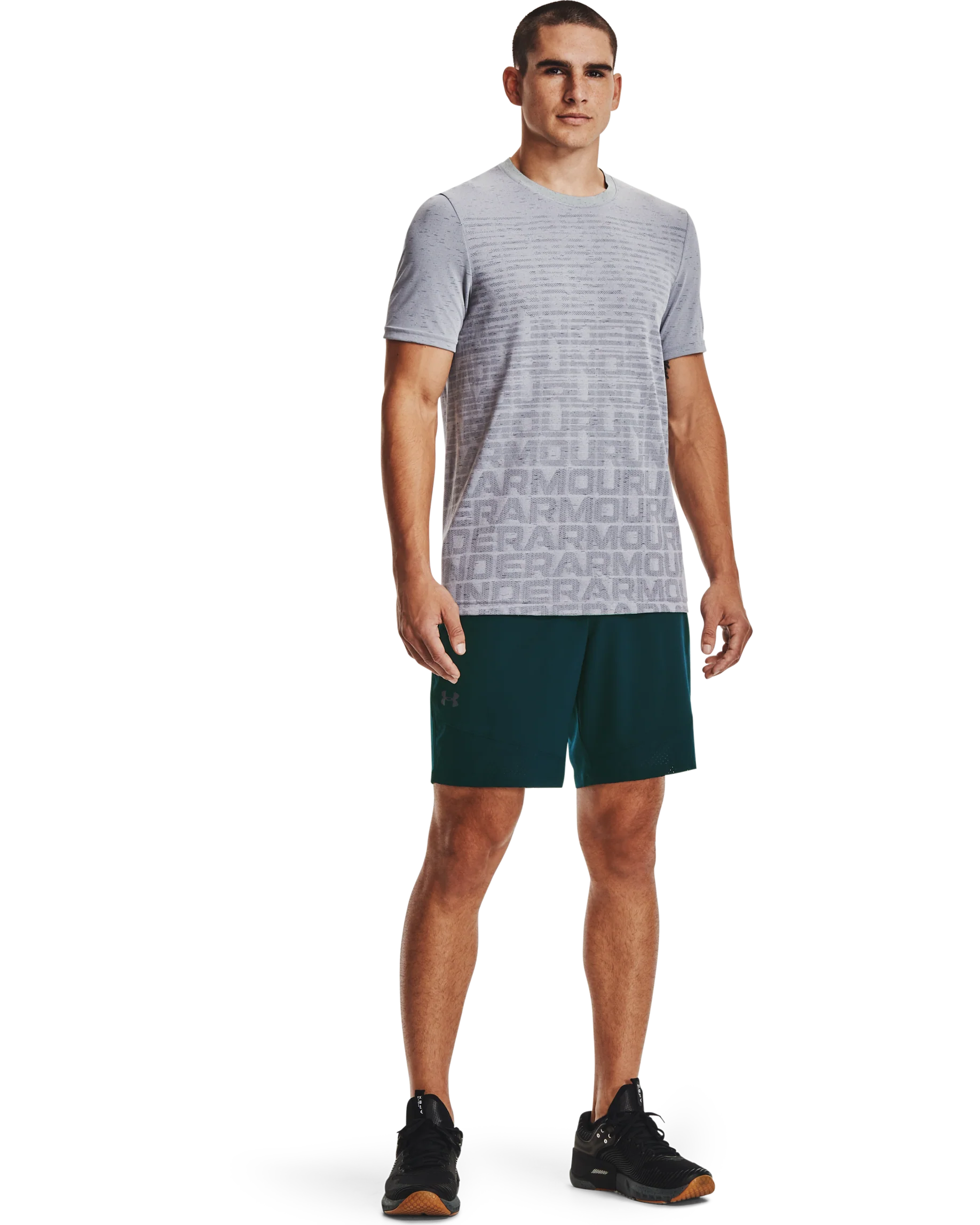 Men's UA Seamless Wordmark Short Sleeve - Image 3