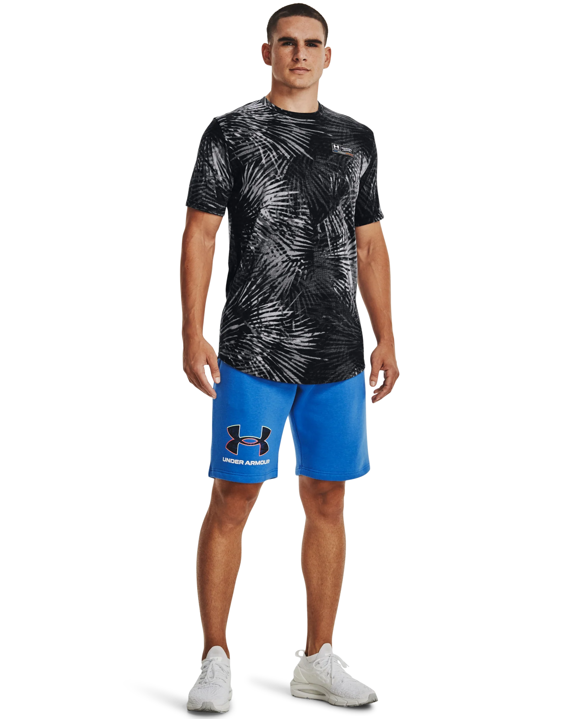 Men's UA Sport Palm Printed Short Sleeve - Image 3