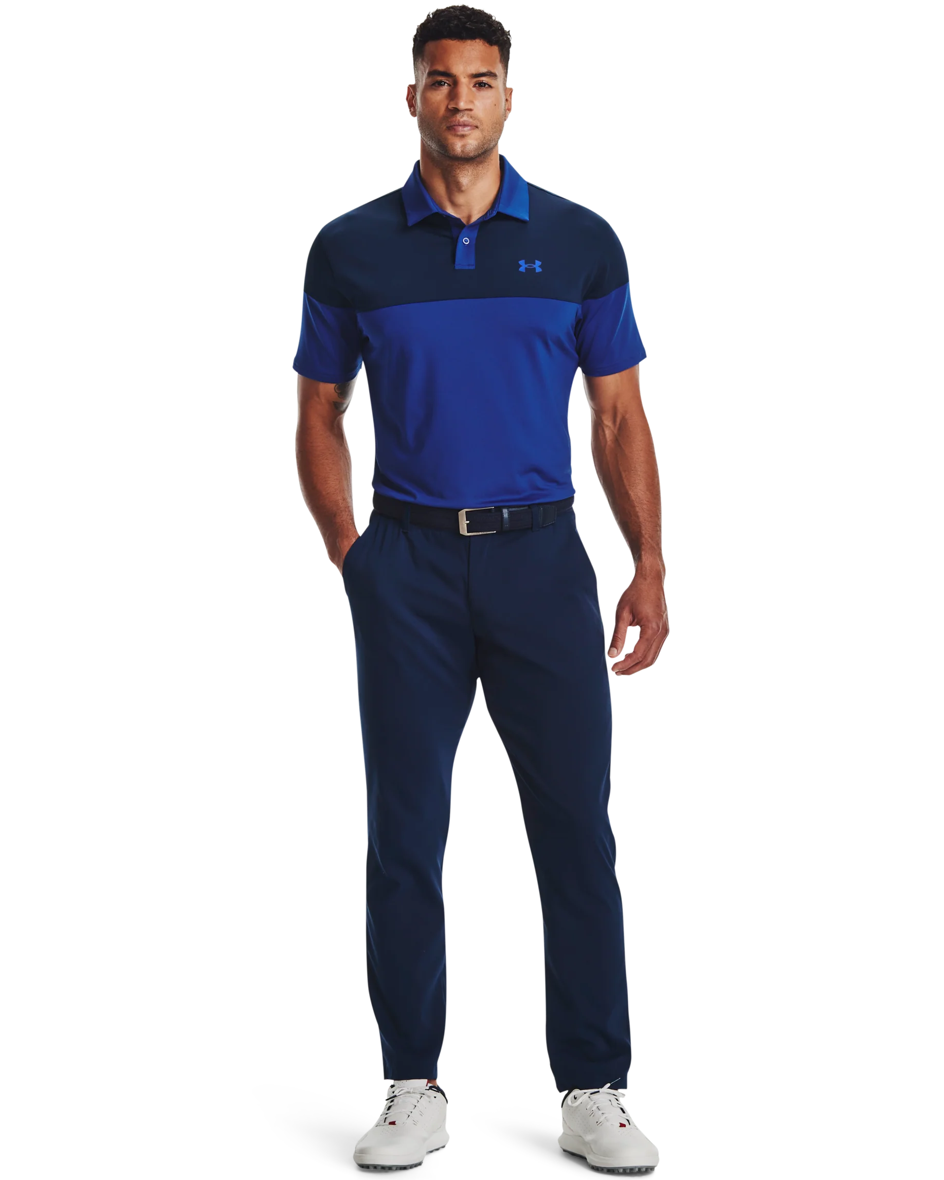 Men's UA Tee 2 Green Blocked Polo - Image 3