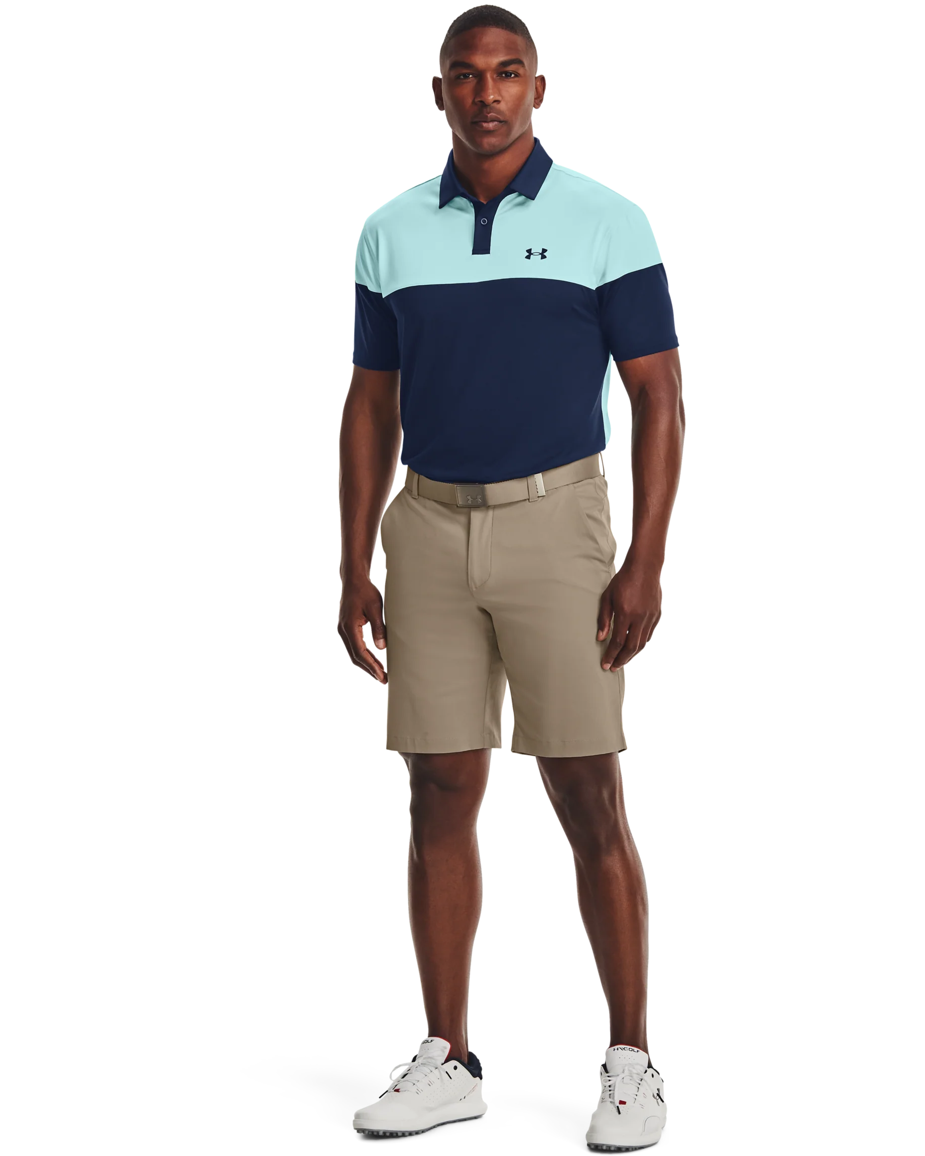 Men's UA Tee 2 Green Blocked Polo - Image 3