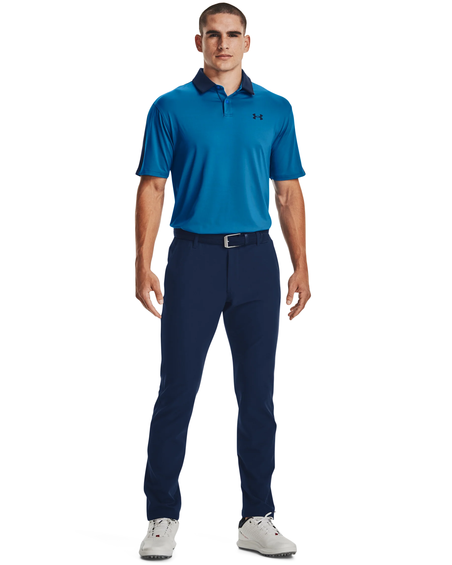 Men's UA Tee 2 Green Blocked Polo - Image 3