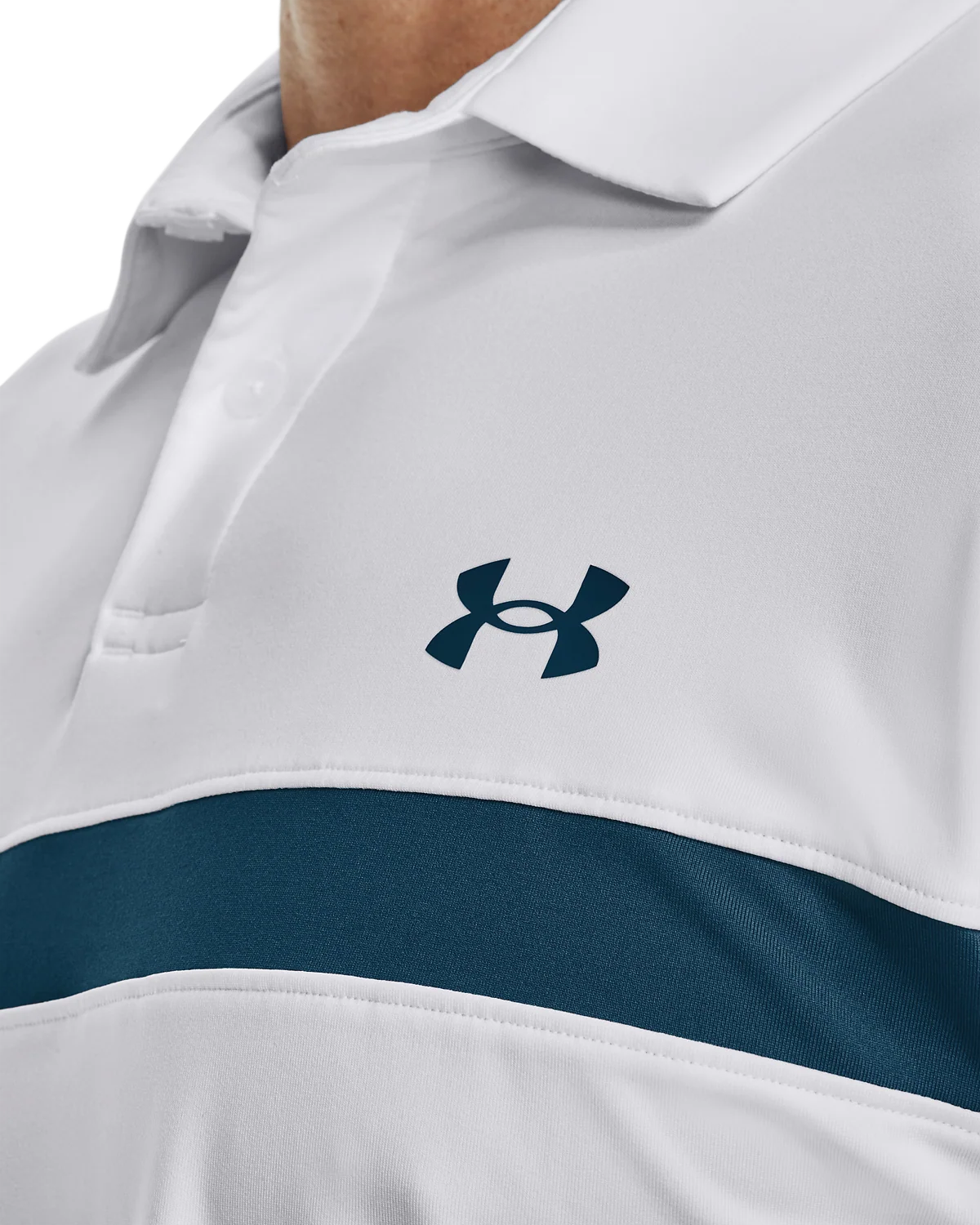 Men's UA Tee To Green Colorblock Polo - Image 4