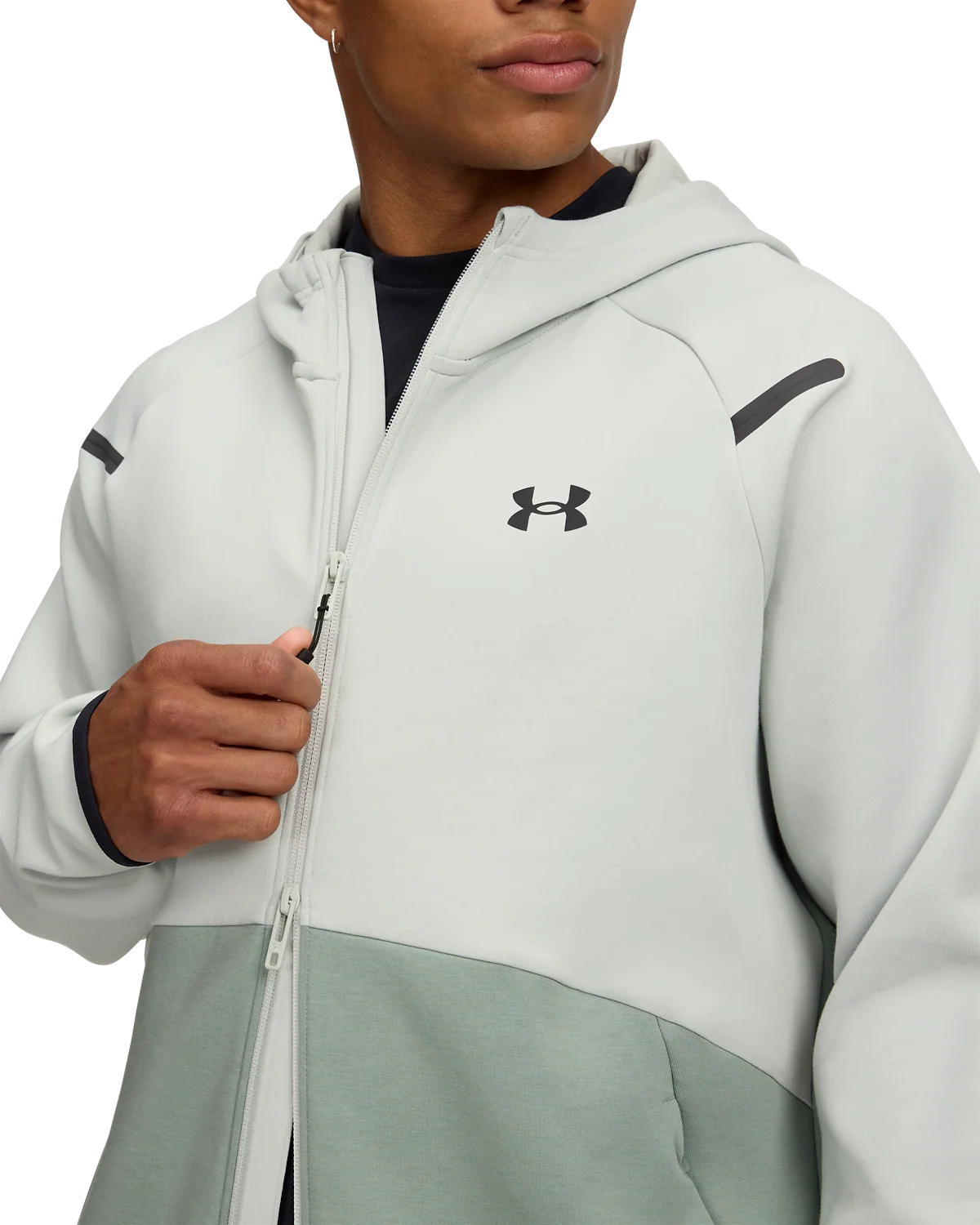 Men's UA Unstoppable Fleece Full-Zip Hoodie - Image 3