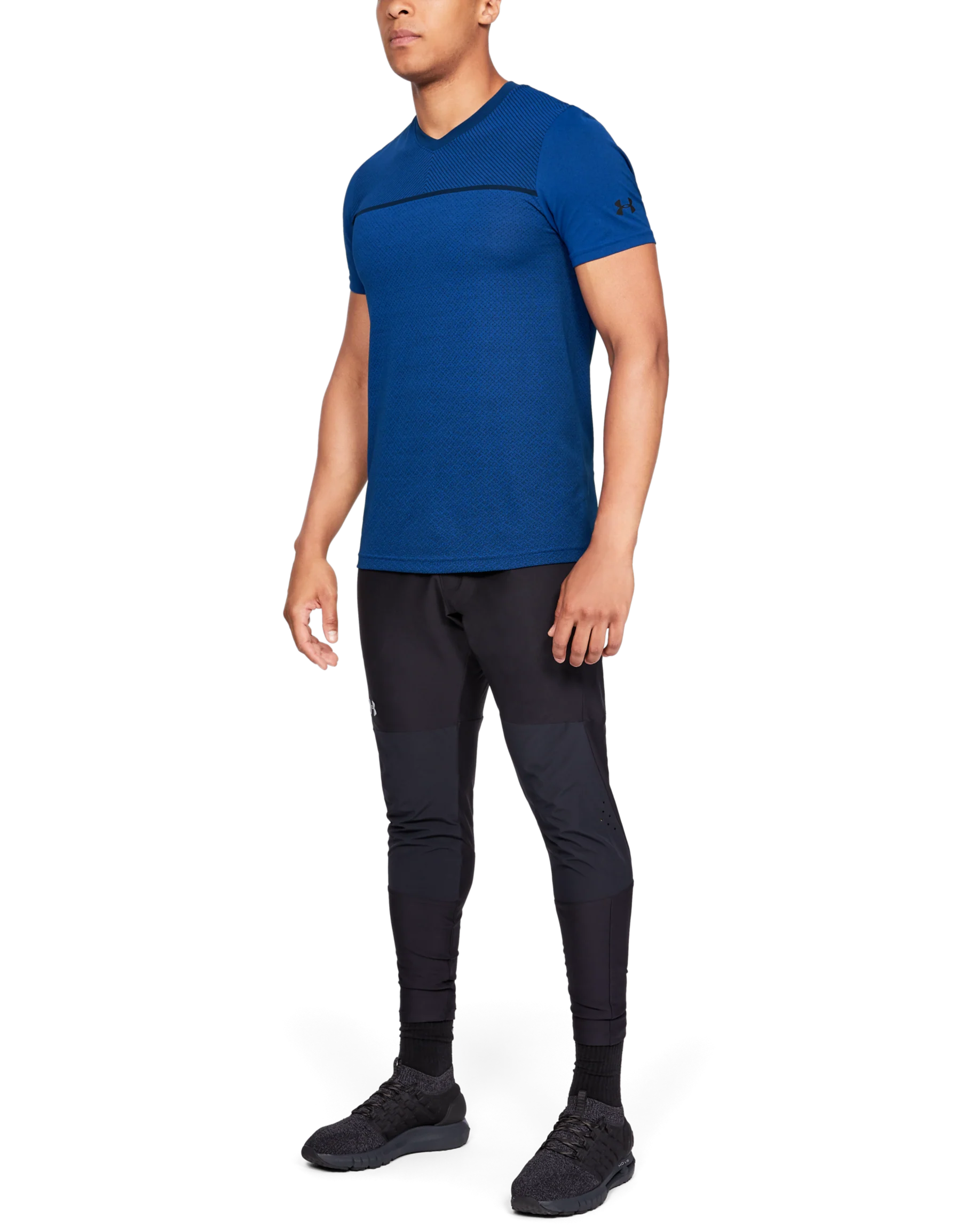 Men's UA Vanish Seamless Short Sleeve V-Neck - Image 3