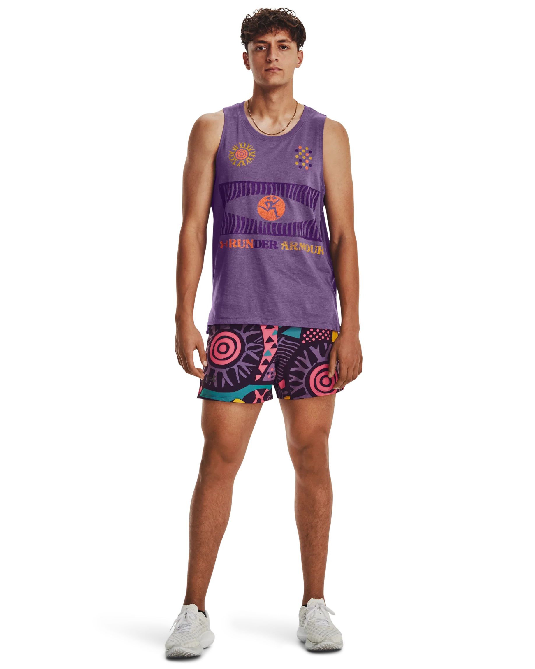 Men's UA We Run In Peace Singlet - Image 10