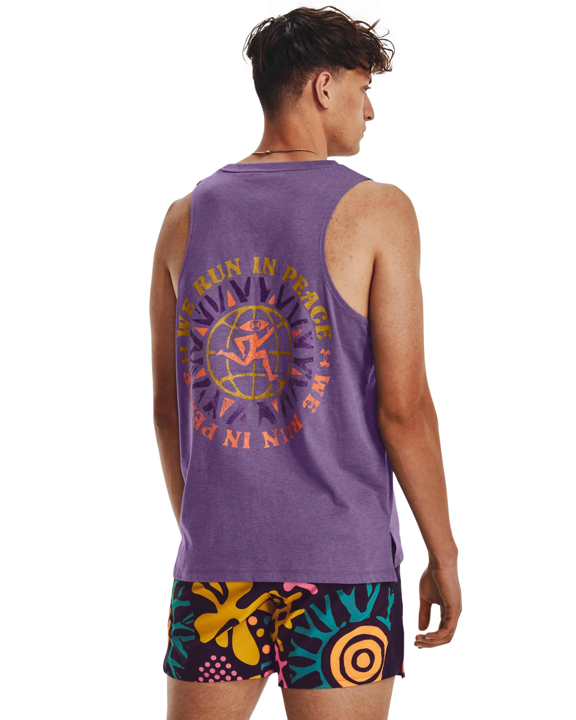 Men's UA We Run In Peace Singlet - Image 2