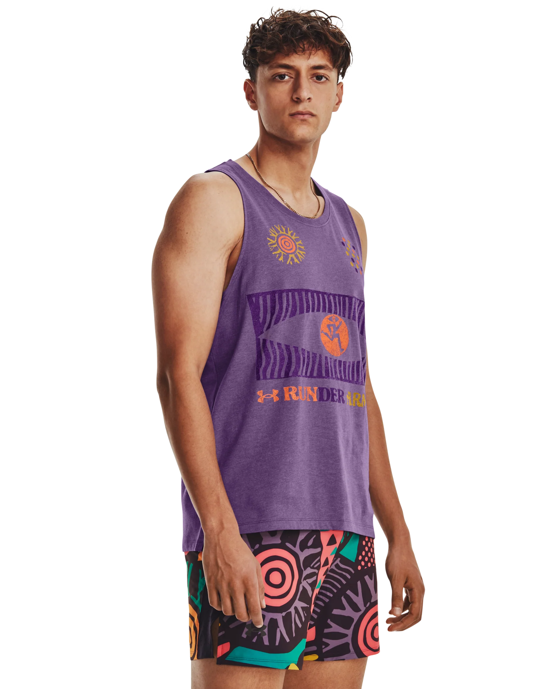 Men's UA We Run In Peace Singlet - Image 9