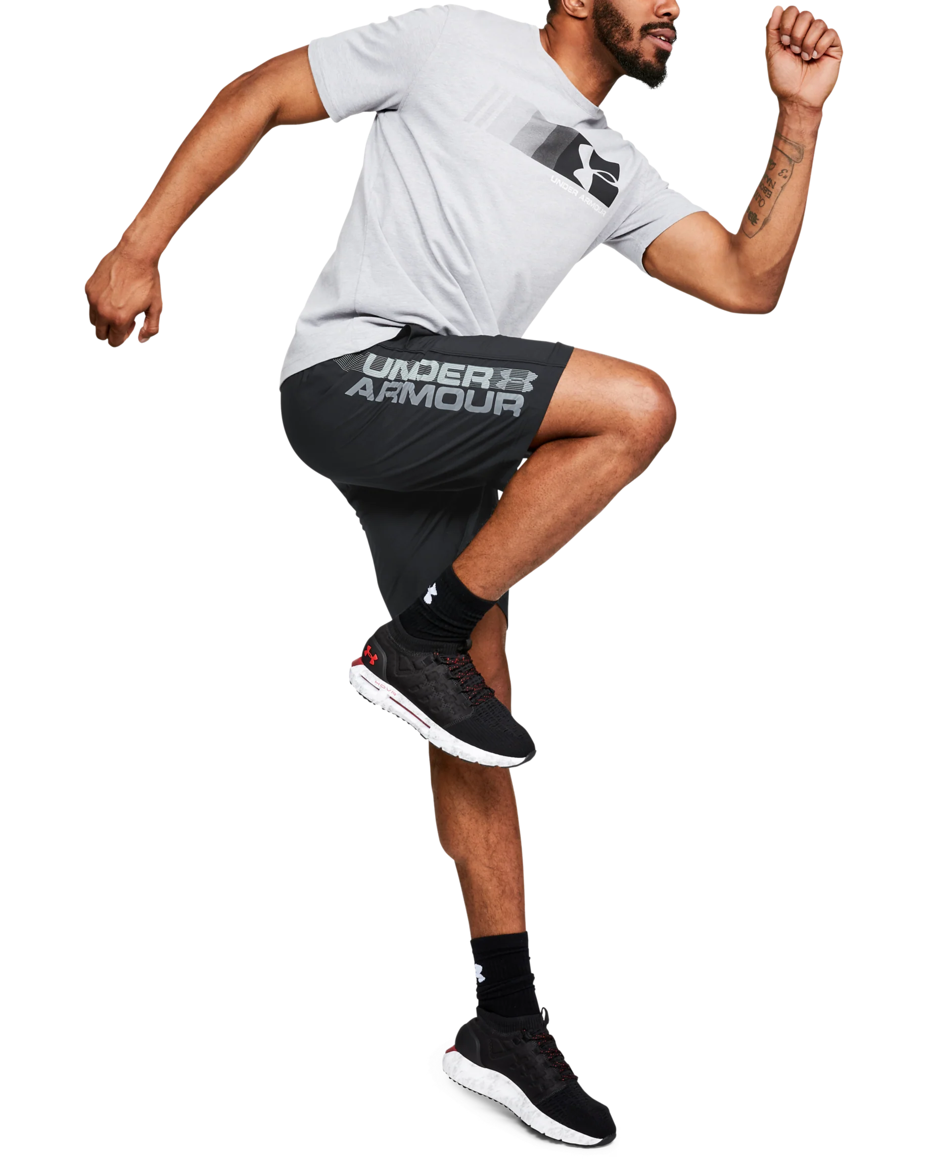 Men's UA Woven Graphic Wordmark Shorts - Image 3