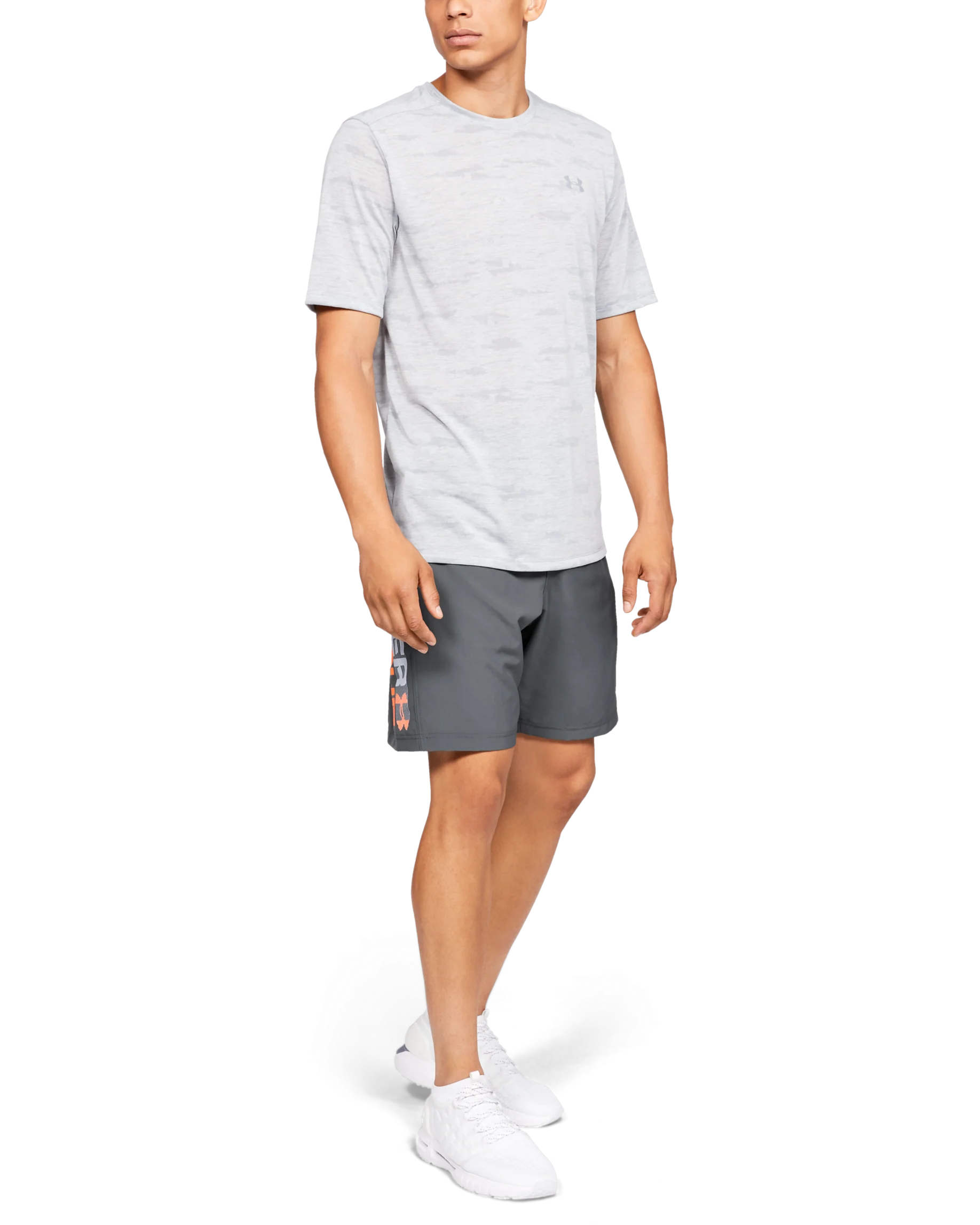 Men's UA Woven Graphic Wordmark Shorts - Image 3