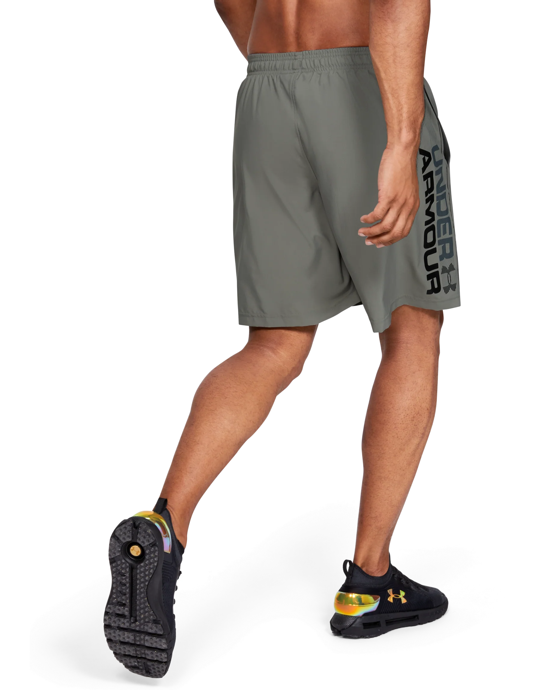 Men's UA Woven Graphic Wordmark Shorts - Image 2