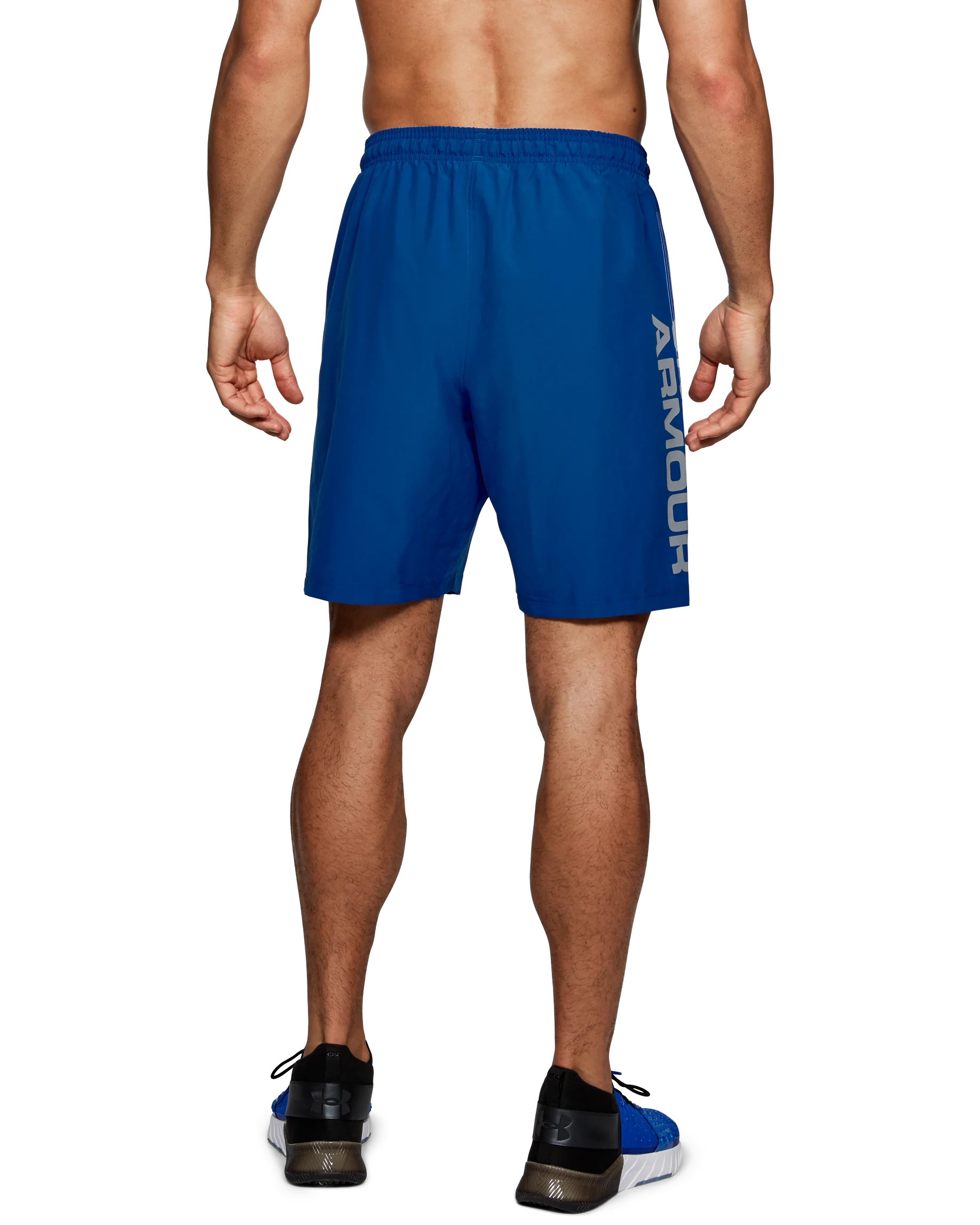 Men's UA Woven Graphic Wordmark Shorts - Image 2