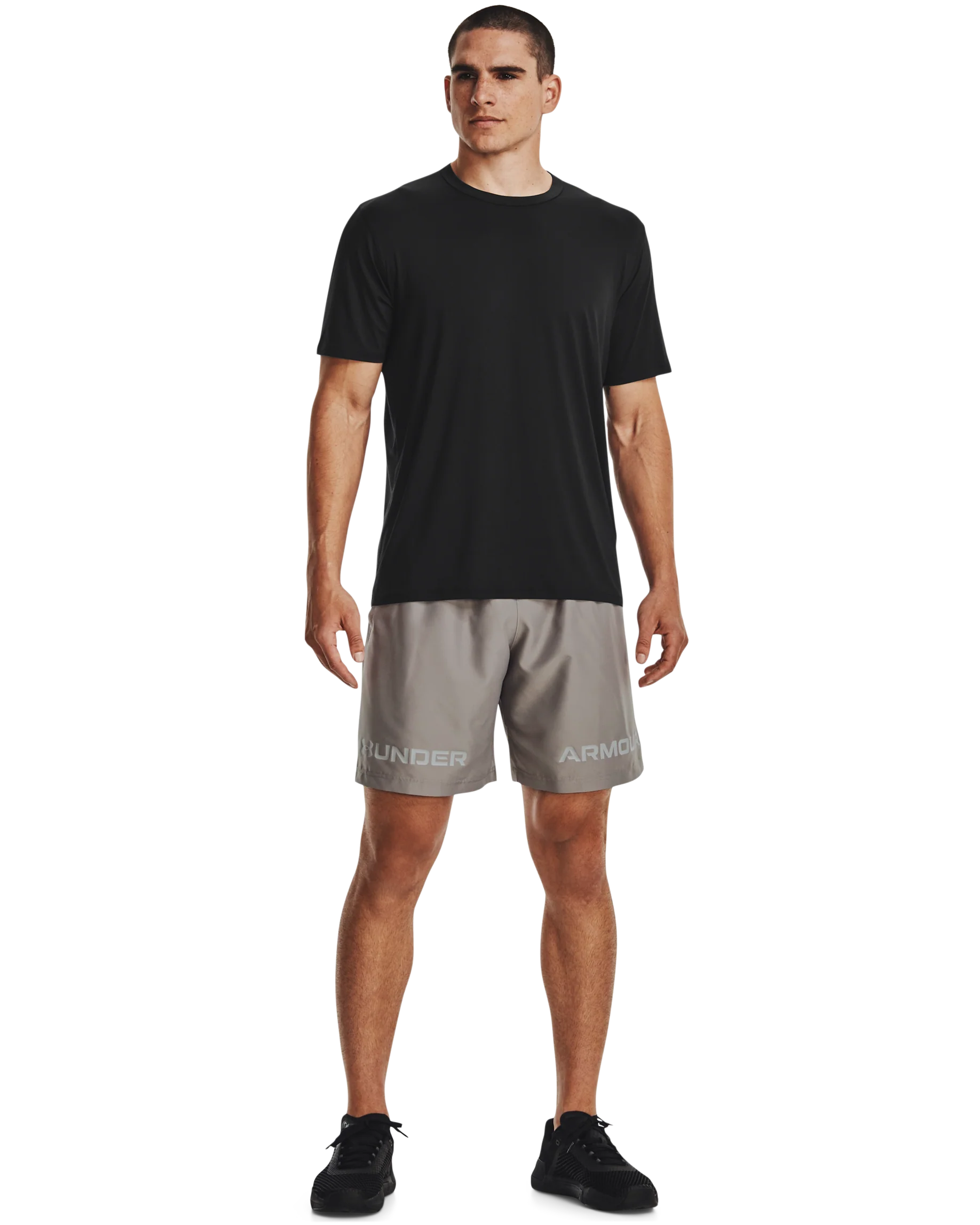 Men's UA Woven Graphic Wordmark Shorts - Image 3