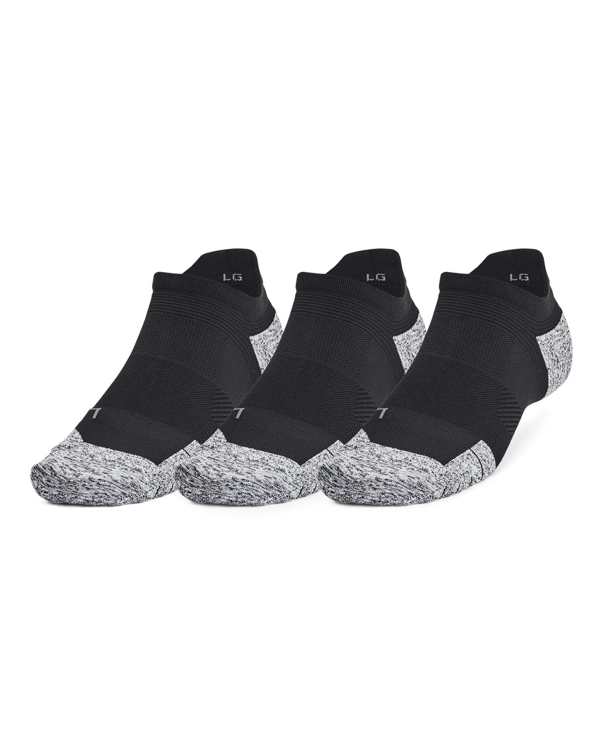 UA ArmourDry® Run Cushion 3-Pack No Show Socks - Image 4