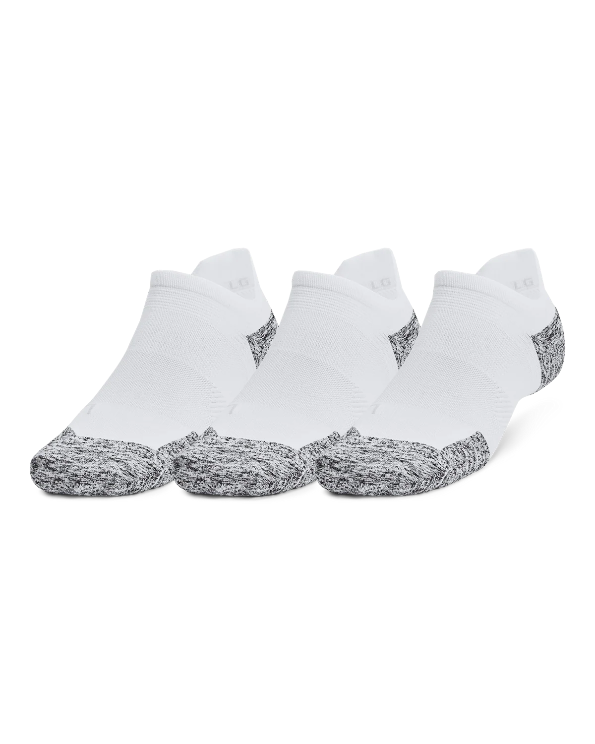 UA ArmourDry® Run Cushion 3-Pack No Show Socks - Image 4