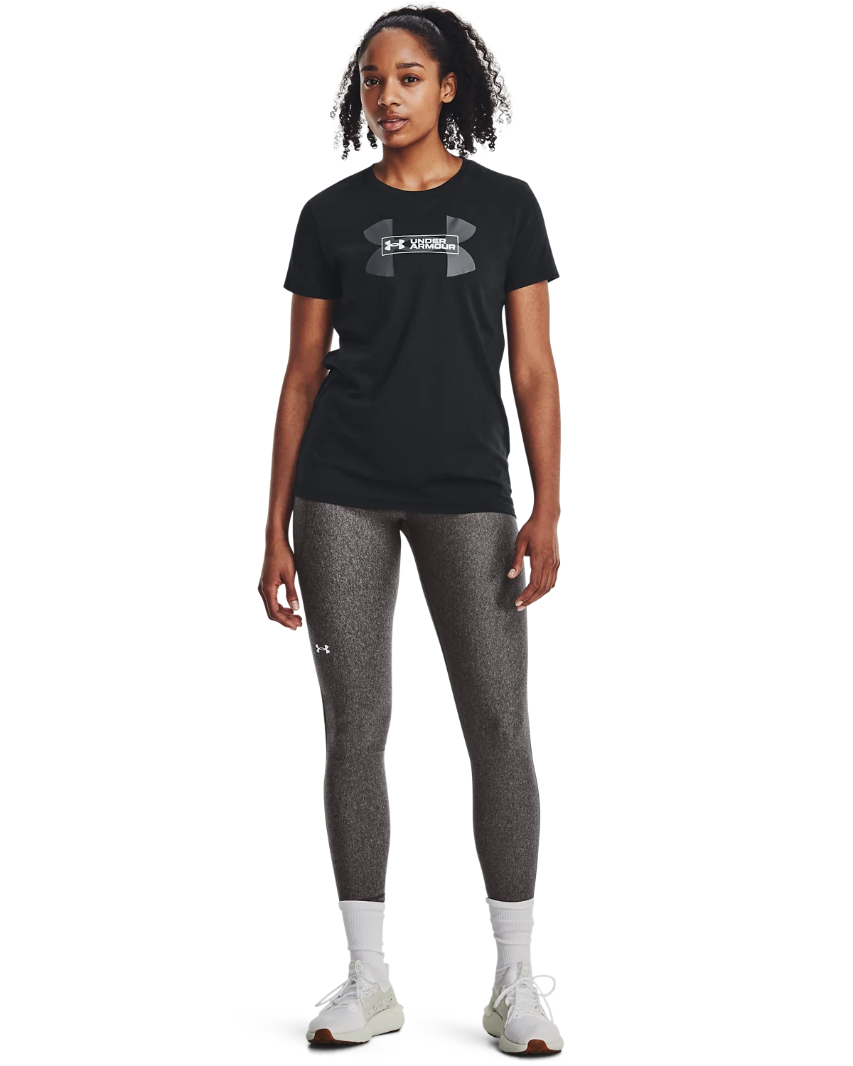 Women's UA Layered Logo Shortsleeve - Image 3