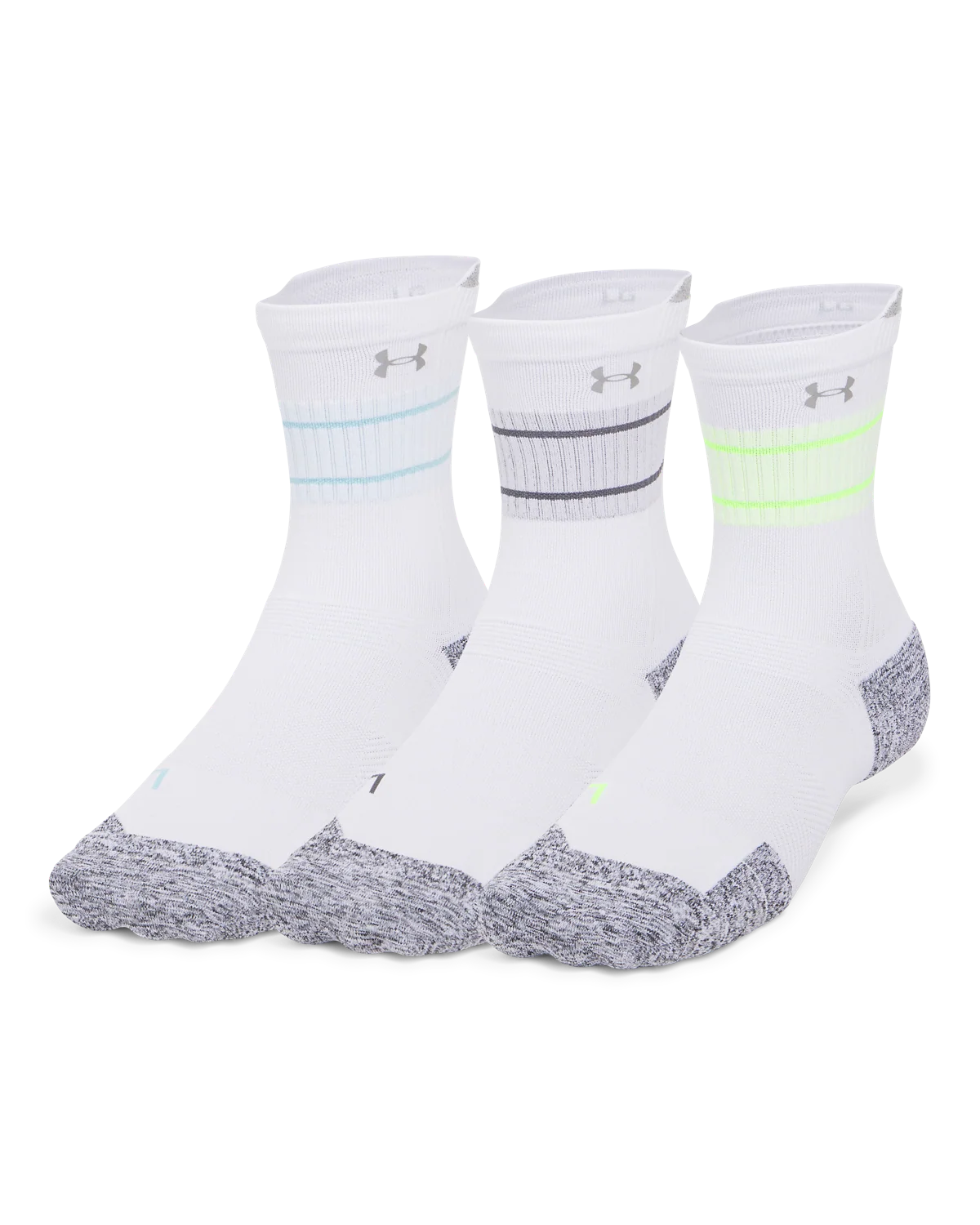 Unisex UA ArmourDry® Run Cushion 3-Pack Mid-Crew Socks