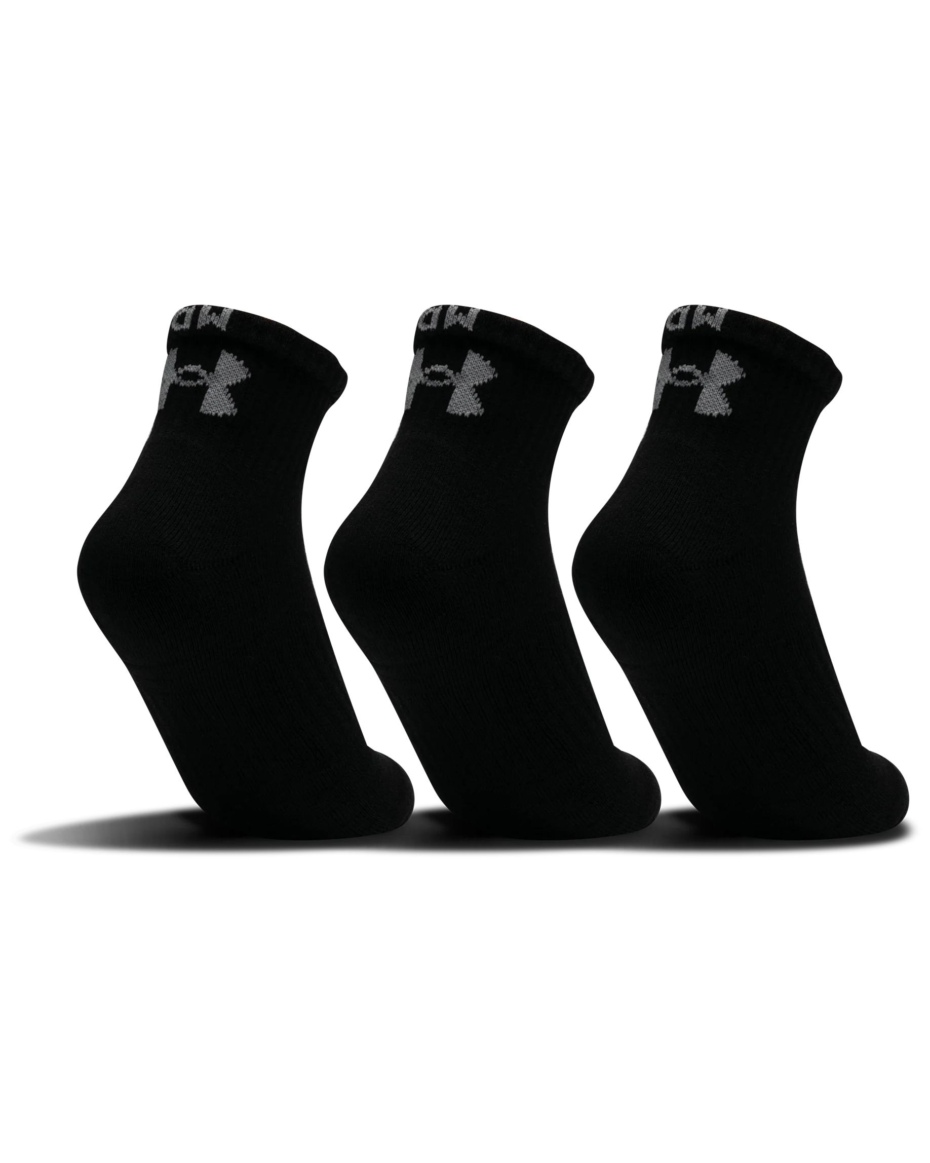 Adult UA Training Cotton Quarter Socks 3-Pack - Image 2
